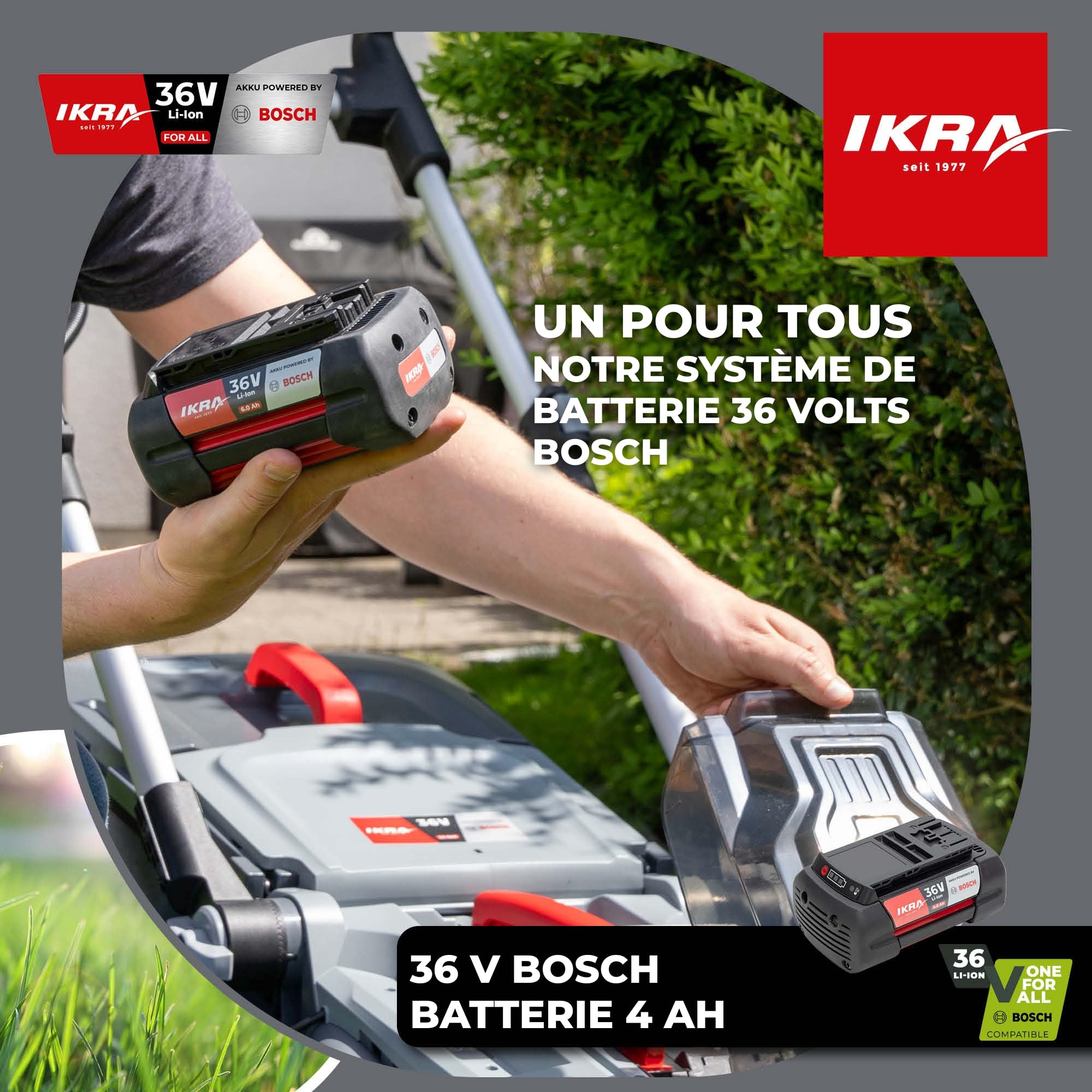 IKRA batterie de rechange 36V 6,0 Ah Li-Ion, type LI 28, Powered by Bosch