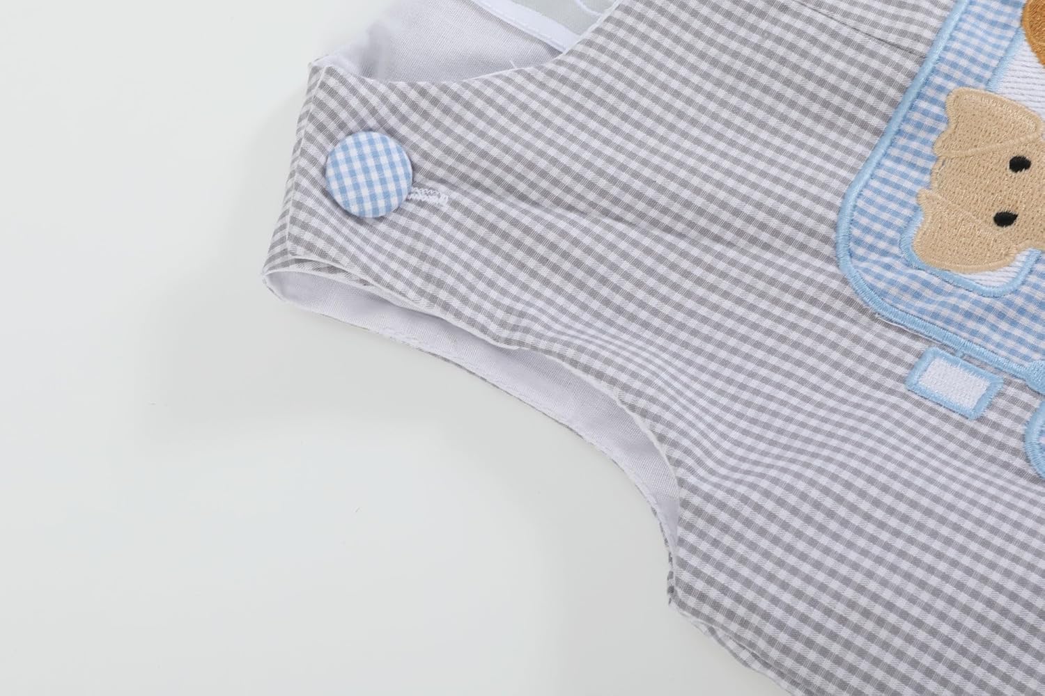 Lil cactus Boys Baby and Toddler Smocked Shortalls