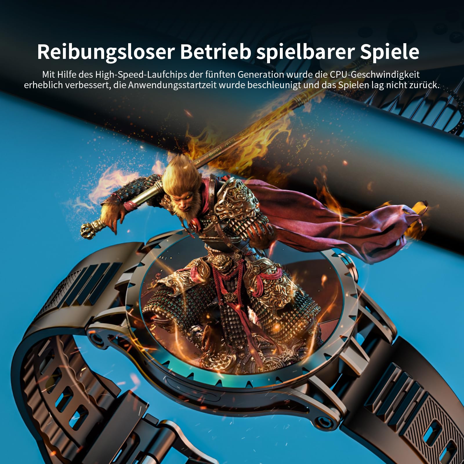 LOKMAT 4G SIM-Karten-Smartwatch, 1,508 Zoll AMOLED-Bildschirm, 3 GB + 32 GB, Smartwatch für Männer und Frauen mit drehbarer Kamera, WiFi, GPS, Android 8.1, Fitness-Aktivitätstracker-Uhr