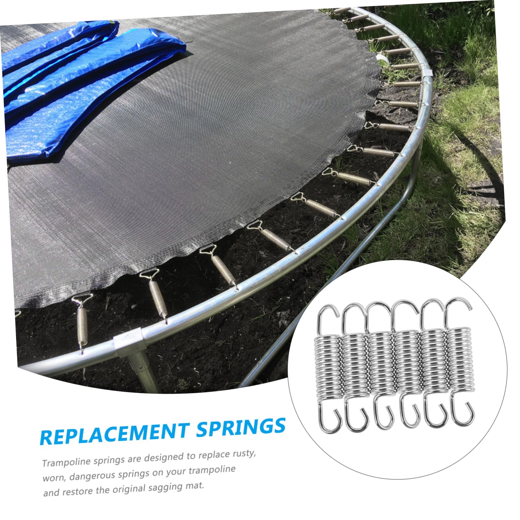 Toddmomy Zugfedern Für Trampoline Verzinkte Ersatzfedern Langlebige Trampolin-Hardware Praktische Federn Für Outdoor-sprungbetten Robuste Zugfedern Für Fitness-Trampoline