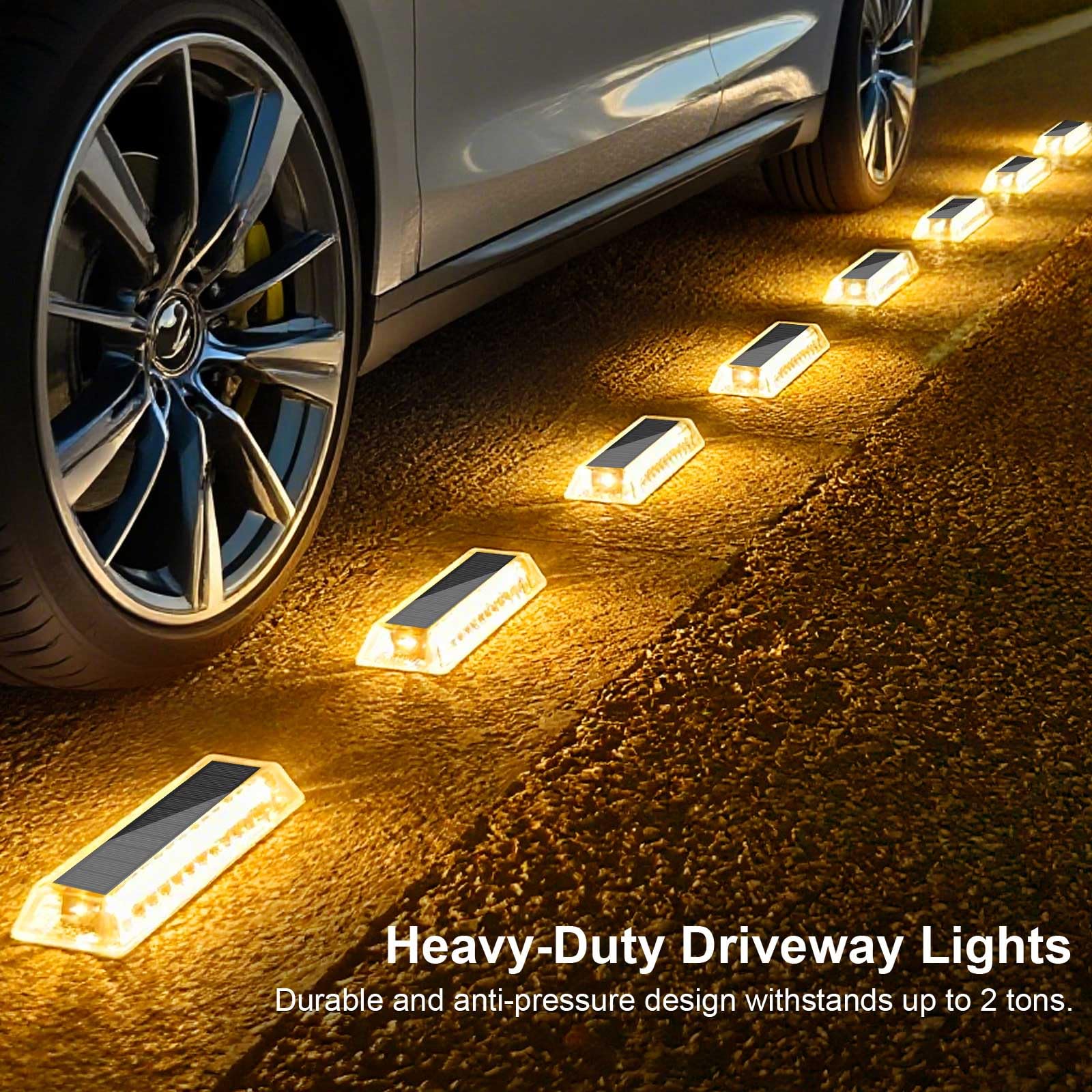 Lacasa Luces Solares LED Exterior Jardín, 8 uds Luz Solar Exterior IP68 Impermeable, Blanco Cálido 2700K,Iluminación Solar para Jardin, Terraza, Escaleras, Senderos