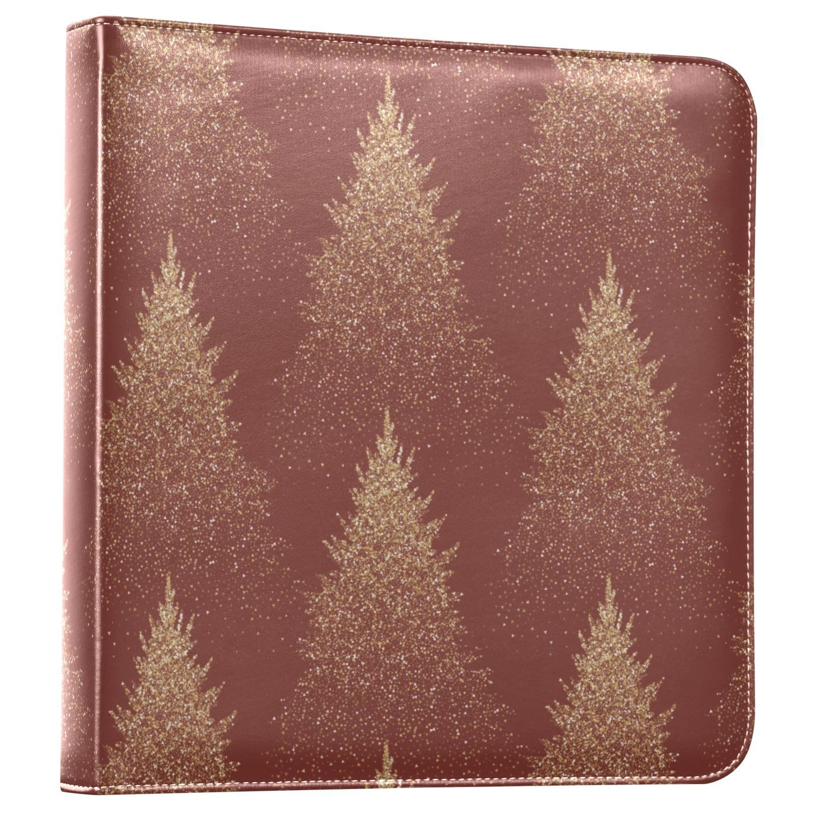 Álbum de fotos con diseño navideño de abetos, páginas autoadhesivas, álbumes de fotos, álbumes de fotos, 4 x 6 pulgadas