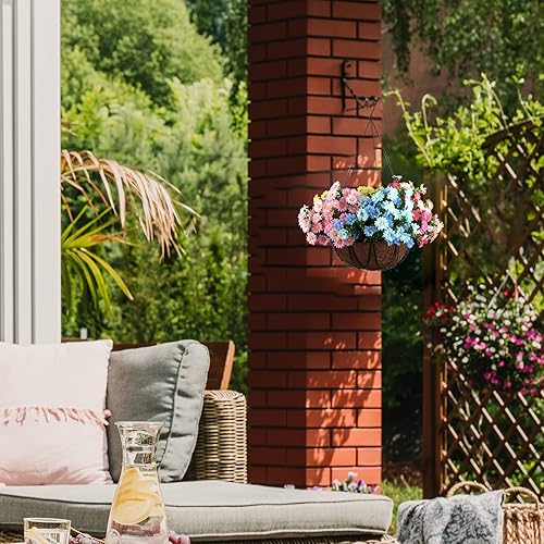 Miniatura 3 de 3 piezas de forro de fibra de coco con forro de tela no tejida, forro de coco natural de 14 pulgadas, forro de cesta redonda para colgar cestas