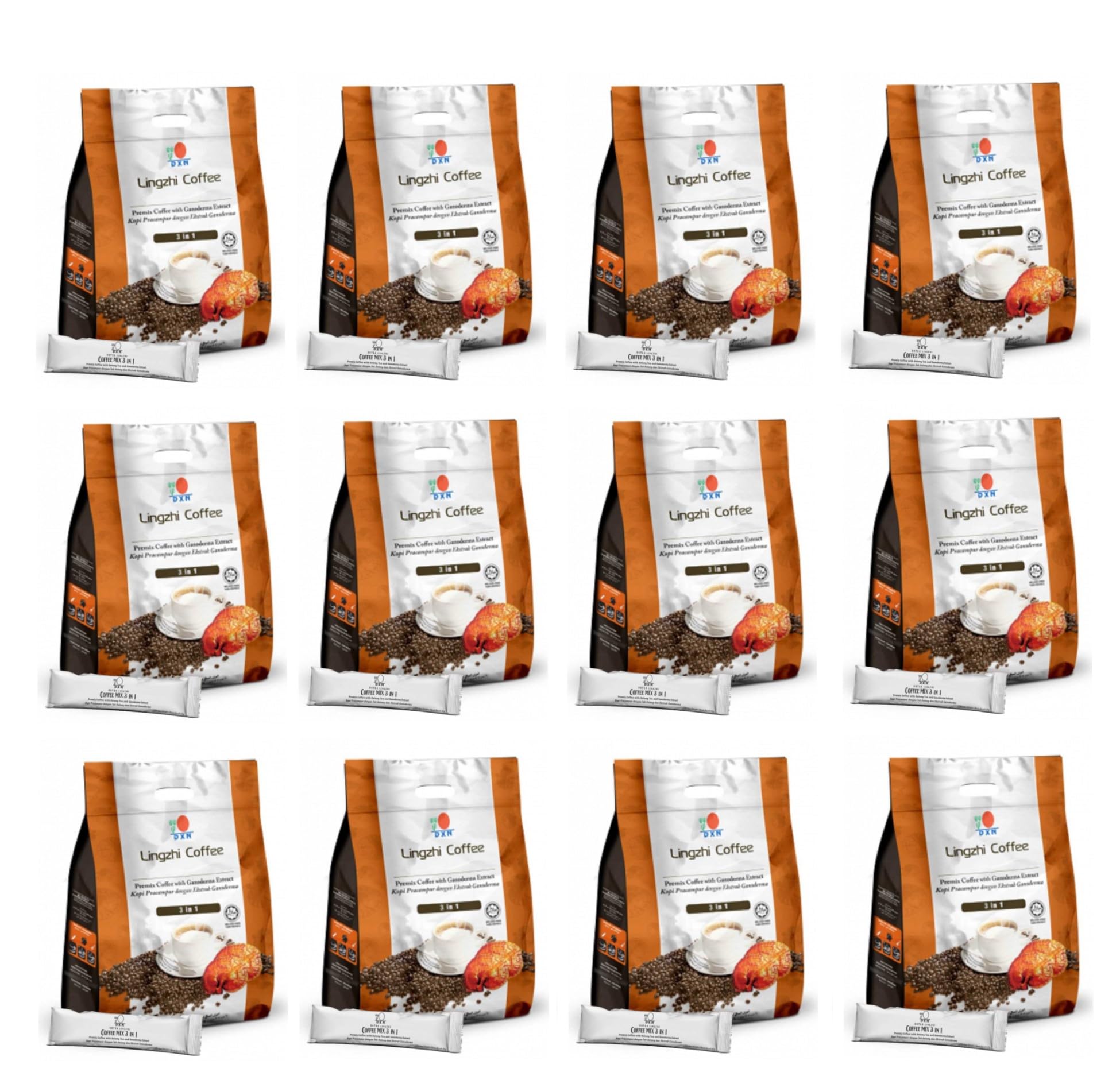 LIMITEDBONUSDEAL DXN Lingzhi 3 in 1 Coffee 20 Sachets (12 Pack)