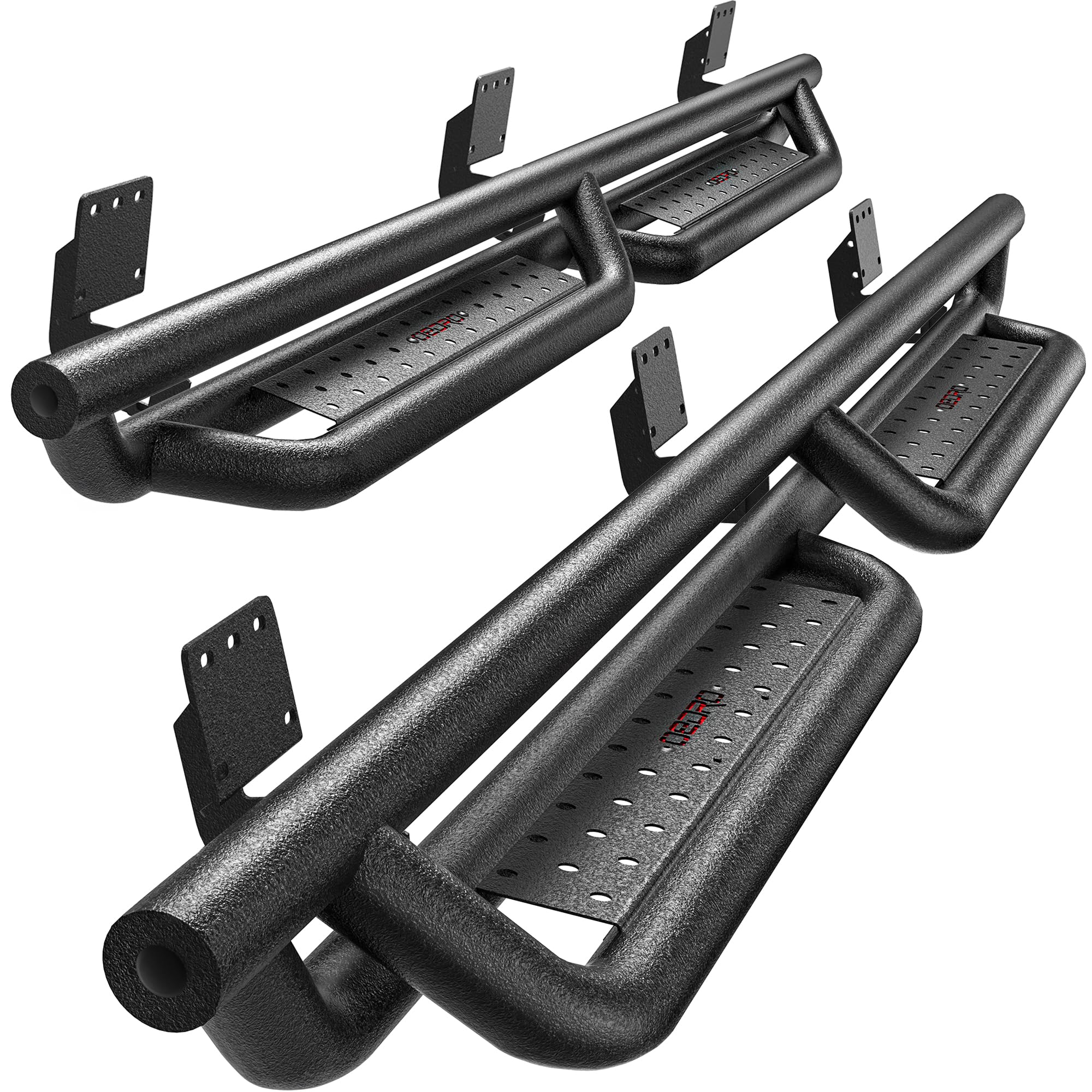 oEdRo6 Inch Running Boards, Drop Side Steps Compatible with 2019-2025 Dodge Ram 1500 Crew Cab New Body Style, Bolt-on Steel Truck Nerf Bar (NOT for 19-25 Classic)