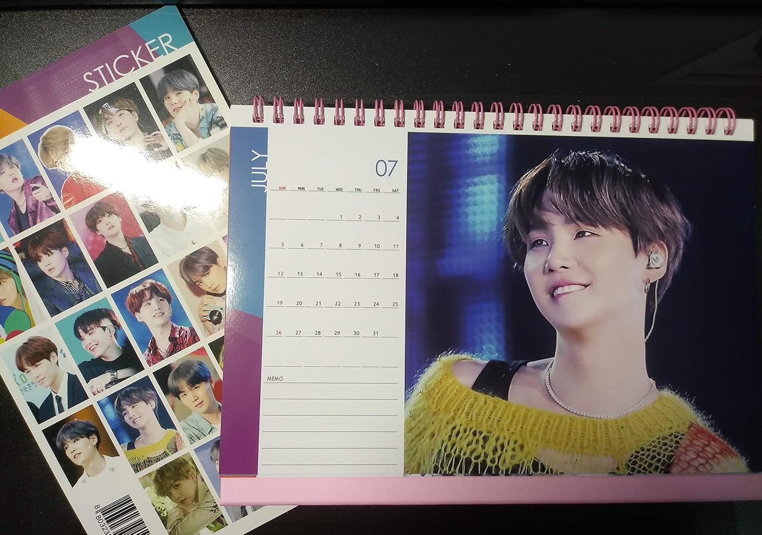 BTS Desk Calendar 2020-2021 with Stickers Set (Suga 2)