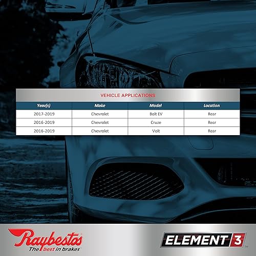 Miniatura 4 de Raybestos Premium Raybestos Element3 EHT - Juego de pastillas de freno traseras de repuesto para Chevrolet Bolt EV '17-'19, modelos Chevrolet