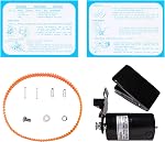 HimaPro Accueil Machine à coudre moteur(noir) avec pédale de pied, ceinture de moteur, la tige, les boulons, et le pinceau de carbone