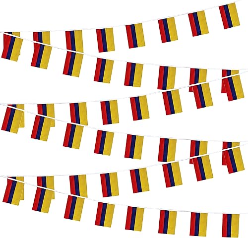 Miniatura 1 de Banderas de Colombia pequeñas banderas de Colombia para gran apertura, festival olímpico, decoraciones de celebración deportiva de gran apertura (50