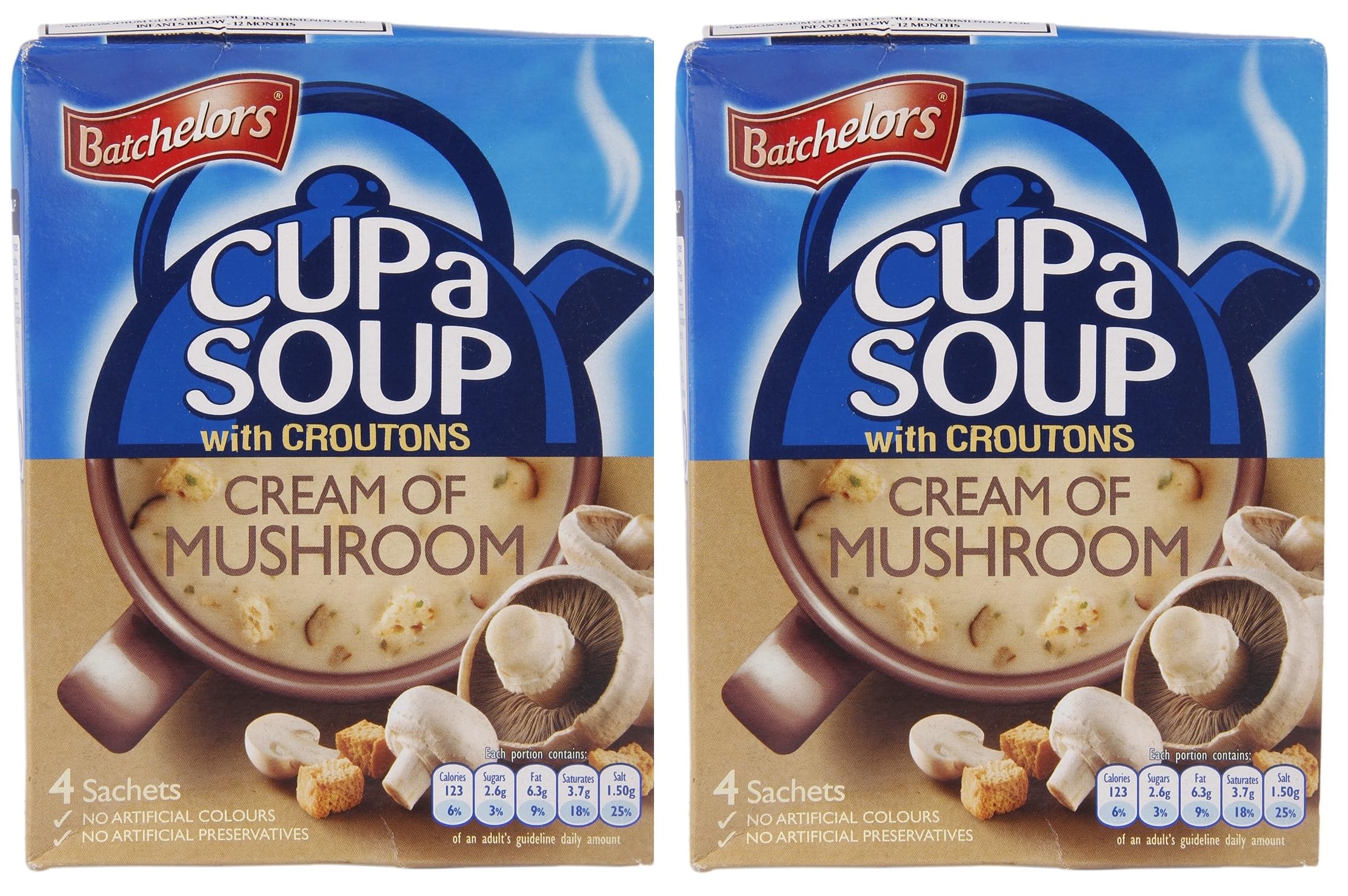 Betchelors Cupa Soup Cream Of Mushroom With Crouton Enjoy A Warm And Delicious Meal Without Compromising On Taste 4 Sachets 99gm (Pack Of 2) (B0D2NNDZBL) Amazon Price History, Amazon Price Tracker