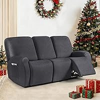 Vista 25 de Fundas para sillas reclinables con aspecto de cuero, funda elástica de 4 piezas, funda suave para silla reclinable, protector de muebles lavable