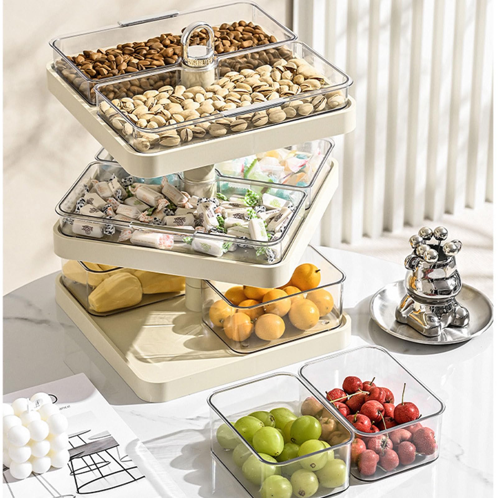 Plateau de Service Bol Repas Multi-Compartiments