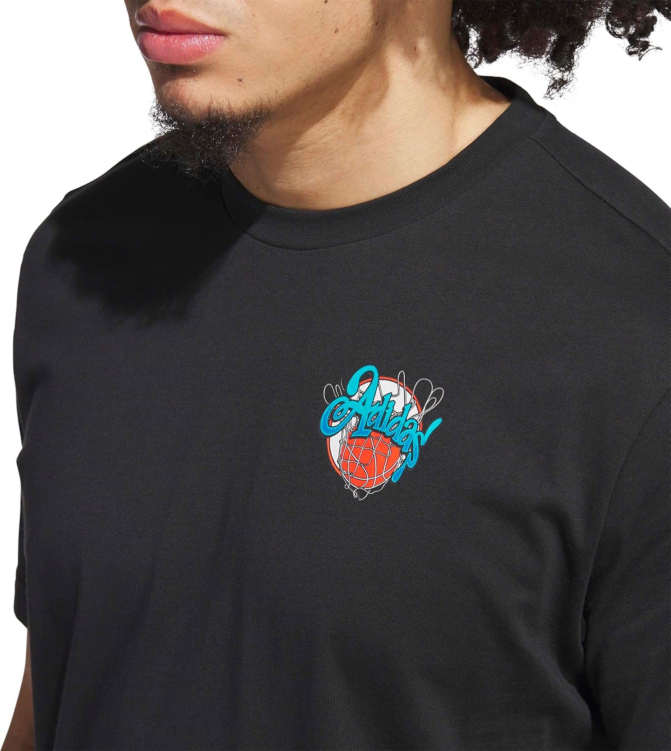 adidas Mens Nothing But Net Graphic T-Shirt - Image 3