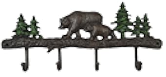 Lulu Decor, 100% Cast Iron Bear Key Holder and Coat Hanger Vintage Style Bear Key Hook for Hunters and Outdoor Lovers. (Bear Hook)