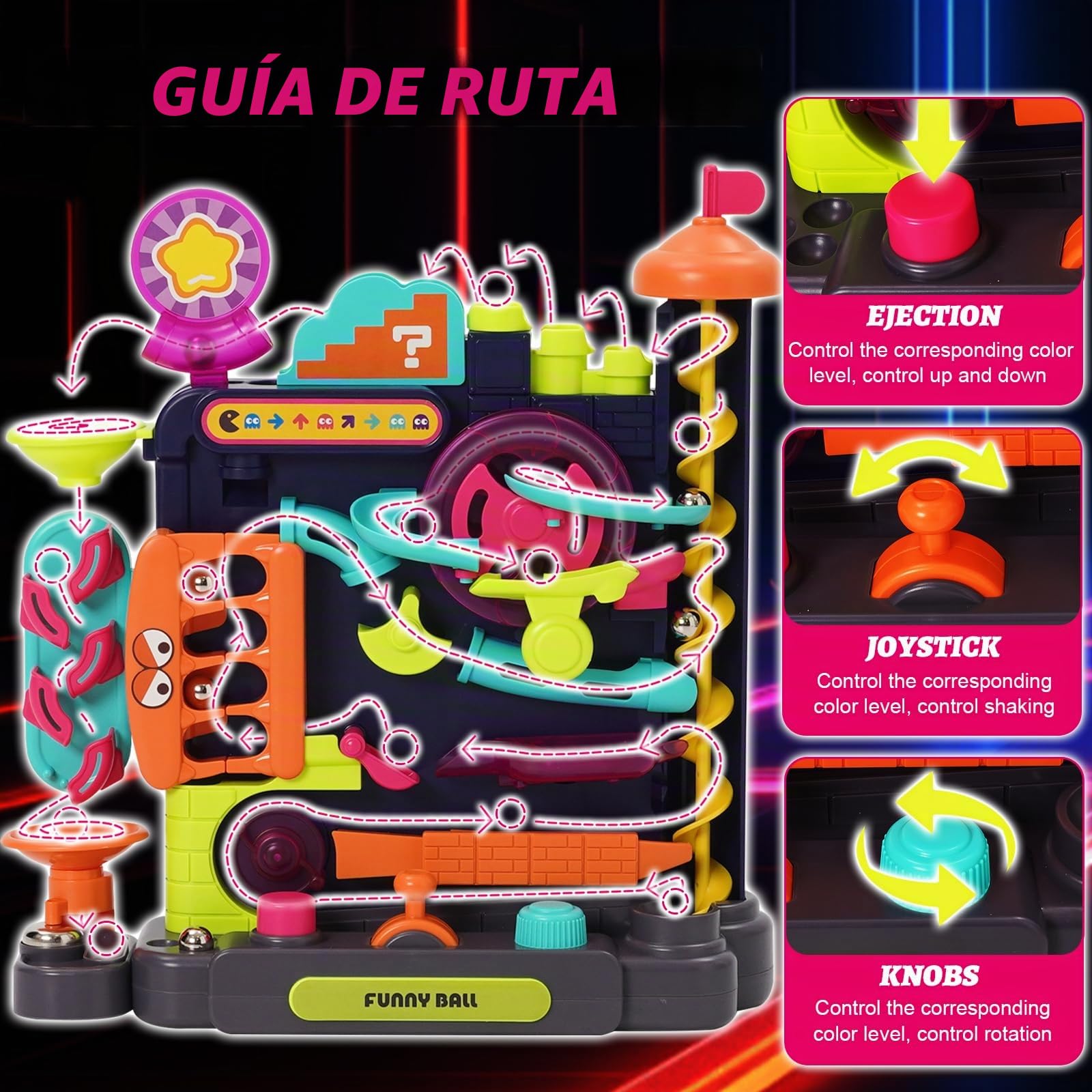 Juguetes Gravity Maze para Niños, Pista de Obstáculos Vertical, Canicas para Niños, Juego de Lógica, Juego de Coordinación Ocular, Juguete Educativo STEM, Pista de Canicas para Mayores de 6 Años.