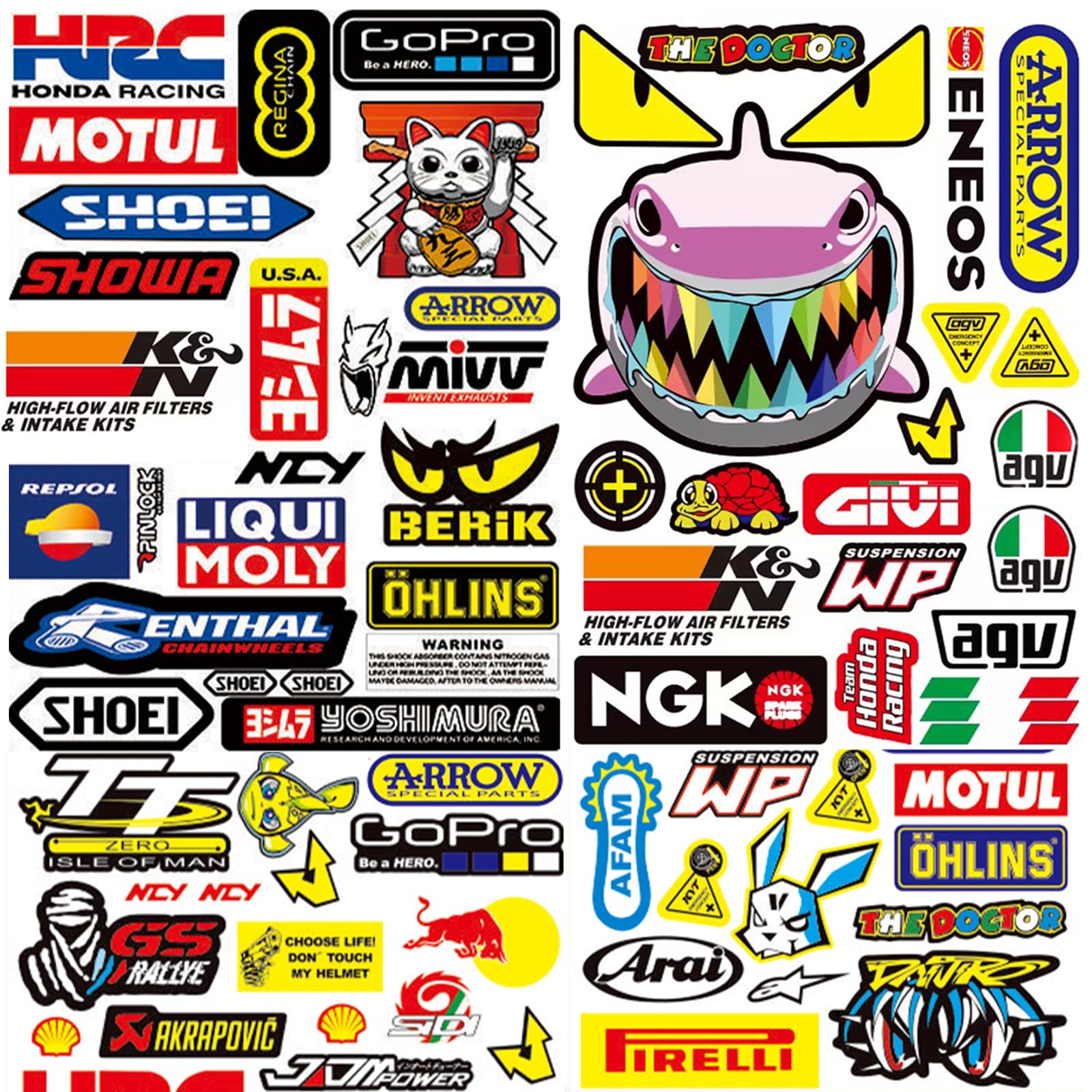 3 Bilder Aufkleber Motorrad,Motorsport Aufkleber,Sponsoren Aufklebers Motorrad,Motorrads Sticker,Wetterfeste Vinyl Aufklebers Sticker,Geeignet für MotorräDer,Autos,Rennwagen,Helme usw