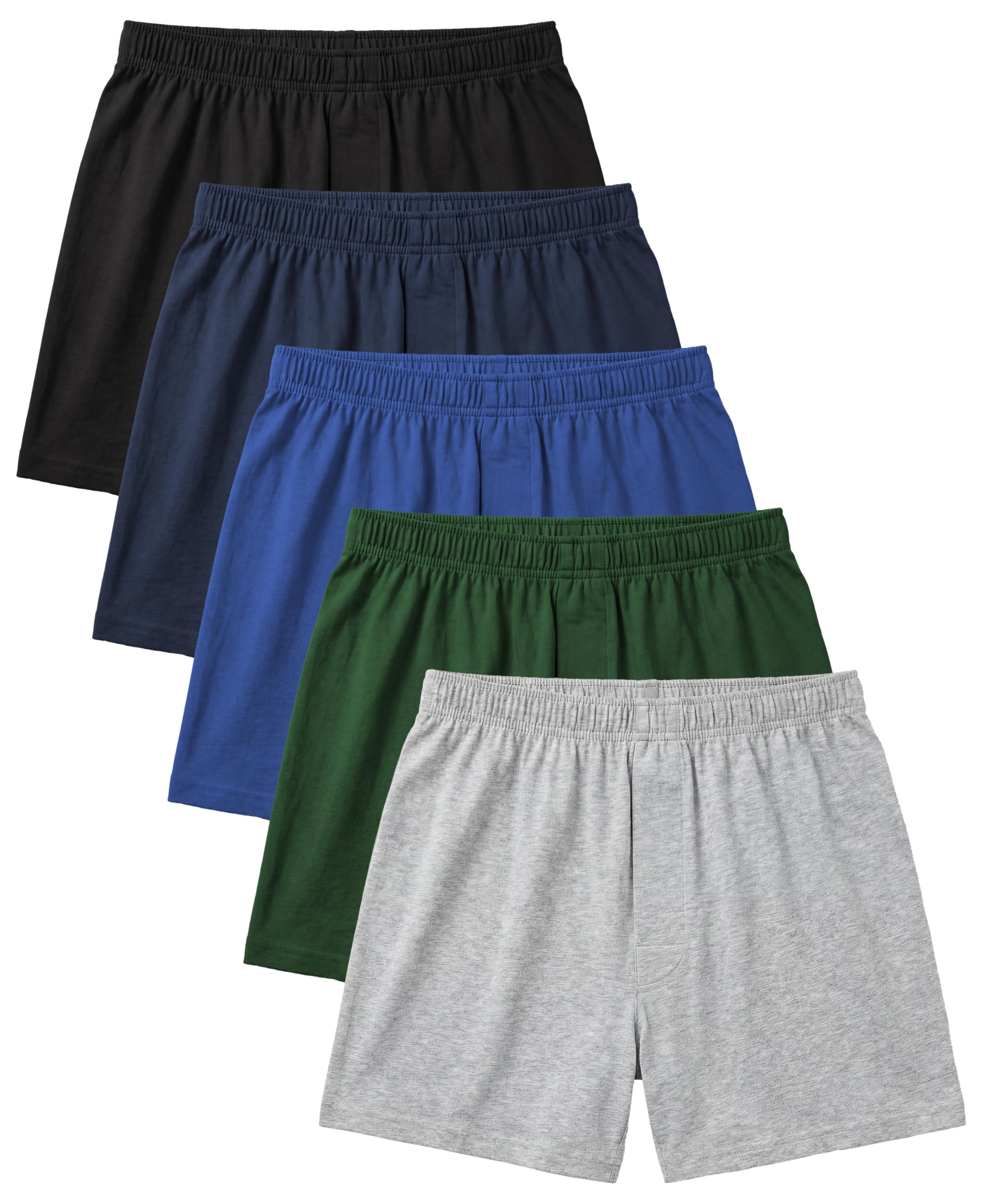 Men's Cotton Knit Sleep - Boxers/Size Small to 8XL Big Man Underwear Boxer Shorts- Multi Packs