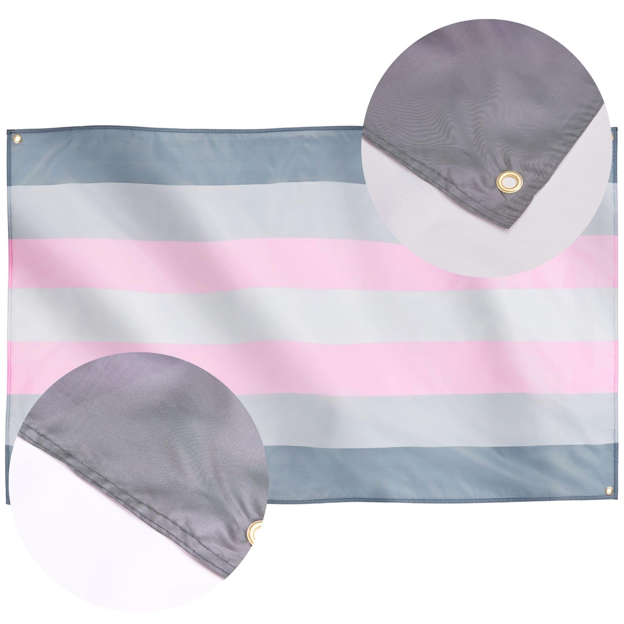 Runesol Demigirl Pride Flag - 91x152cm (3ft x 5ft) With 4 Grommets, LGBT+ Inside and Outside With Vivid Colours - Image 4