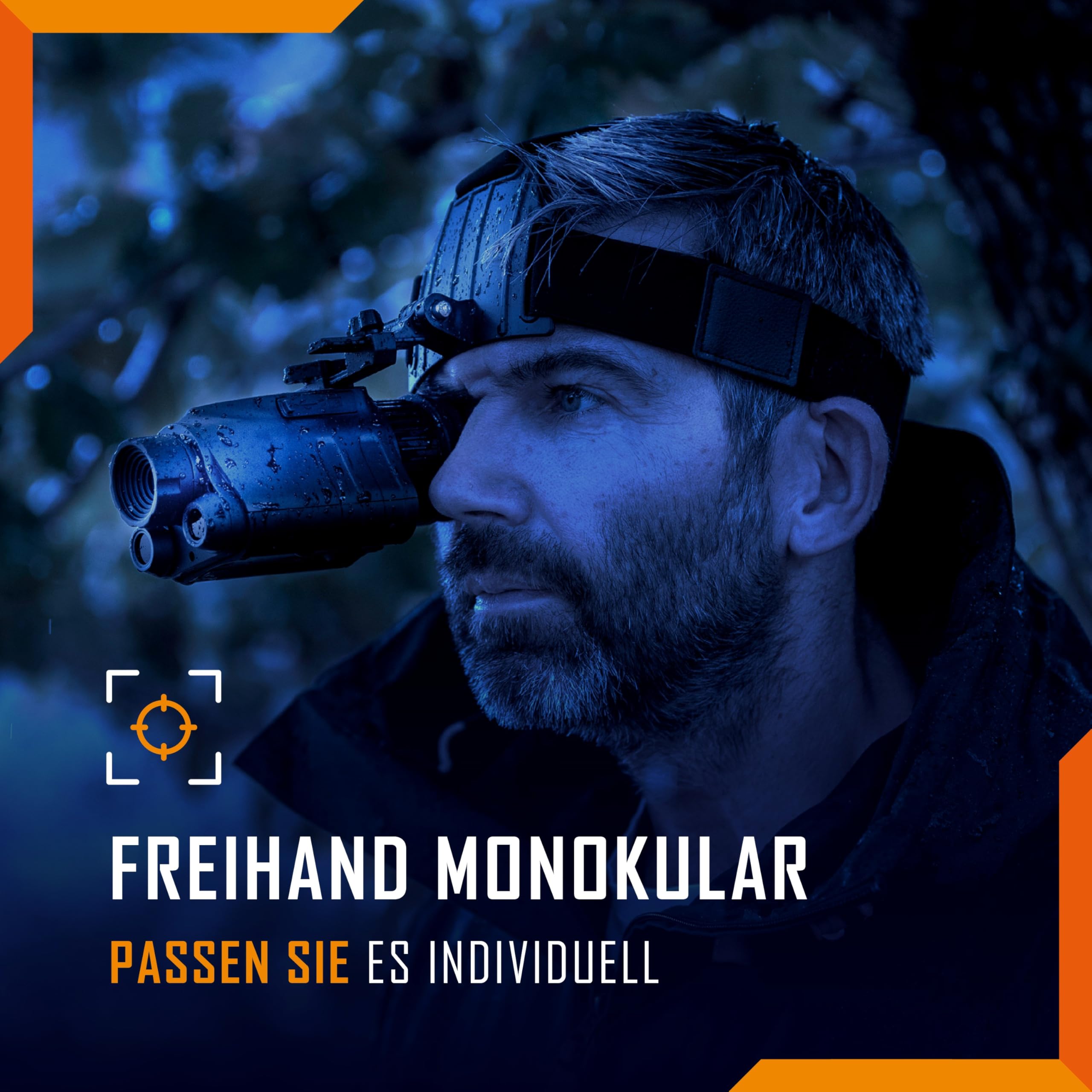 Nightfox Prowl Night Vision Monocular 32GB HD Recording 1x Magnification 54° Wide FOV Dual IR 850 940nm