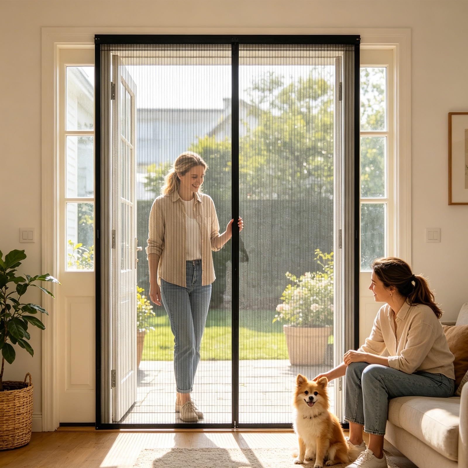 Moustiquaire porte magnétique 122x255 rideau anti moustique sans perçage