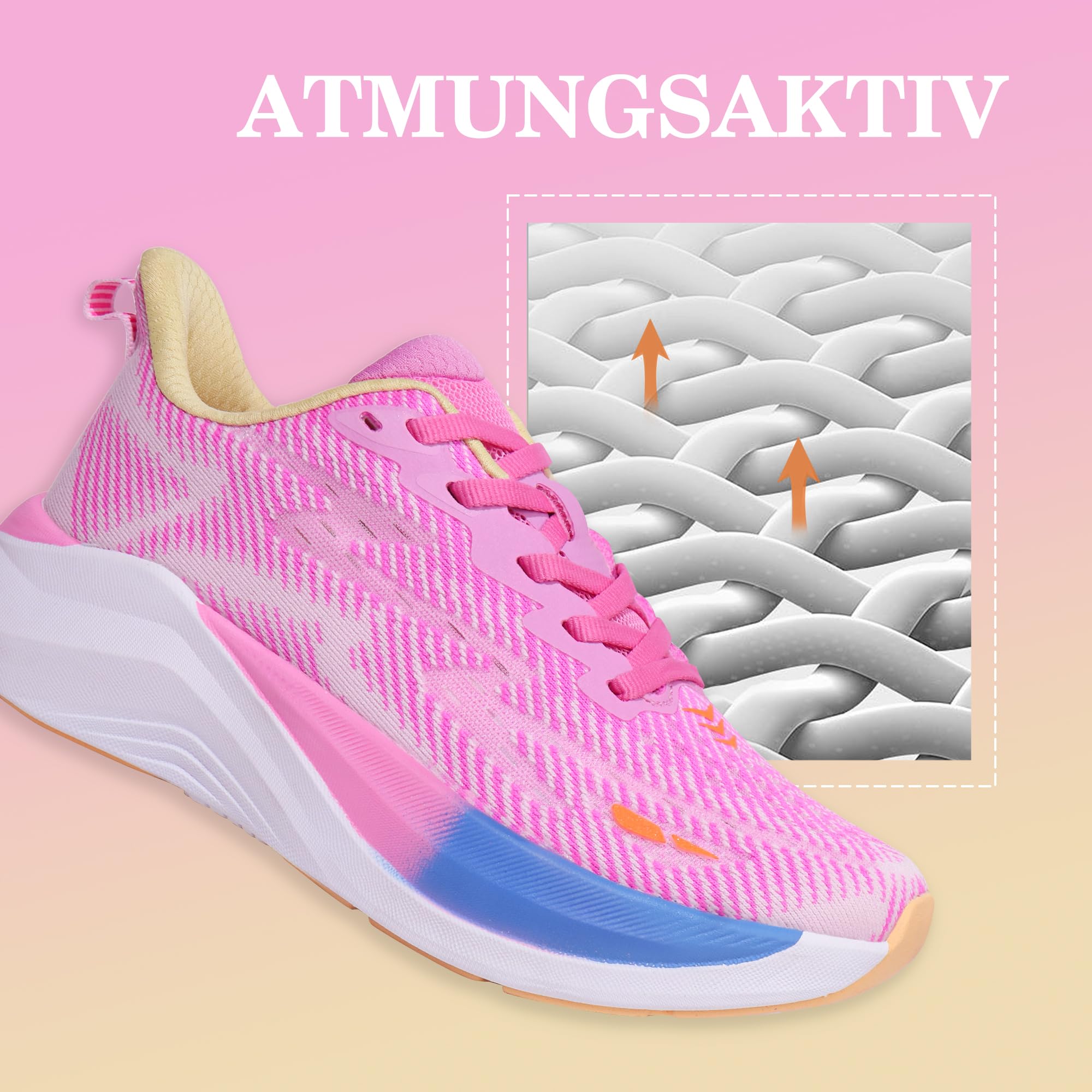 Hawkwell Cloud Zero Active Cushion für Damen, atmungsaktiv, für Tennis, Walking, modische Sneakers, Fitnessstudio, Workout, Pflegeschuhe