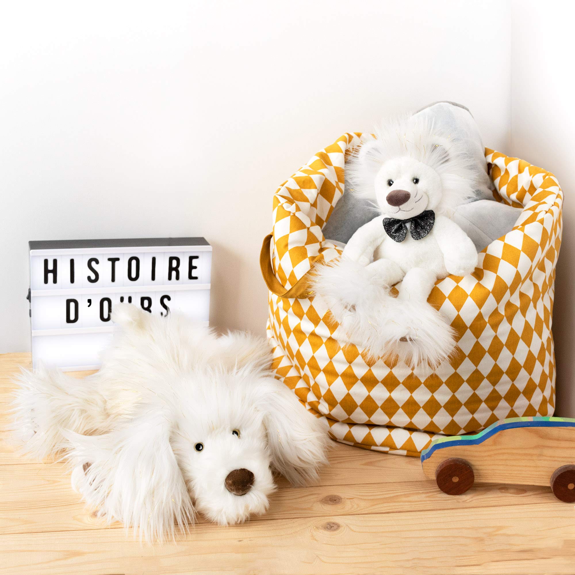 Historia de Oso Glitter Peluche Perro