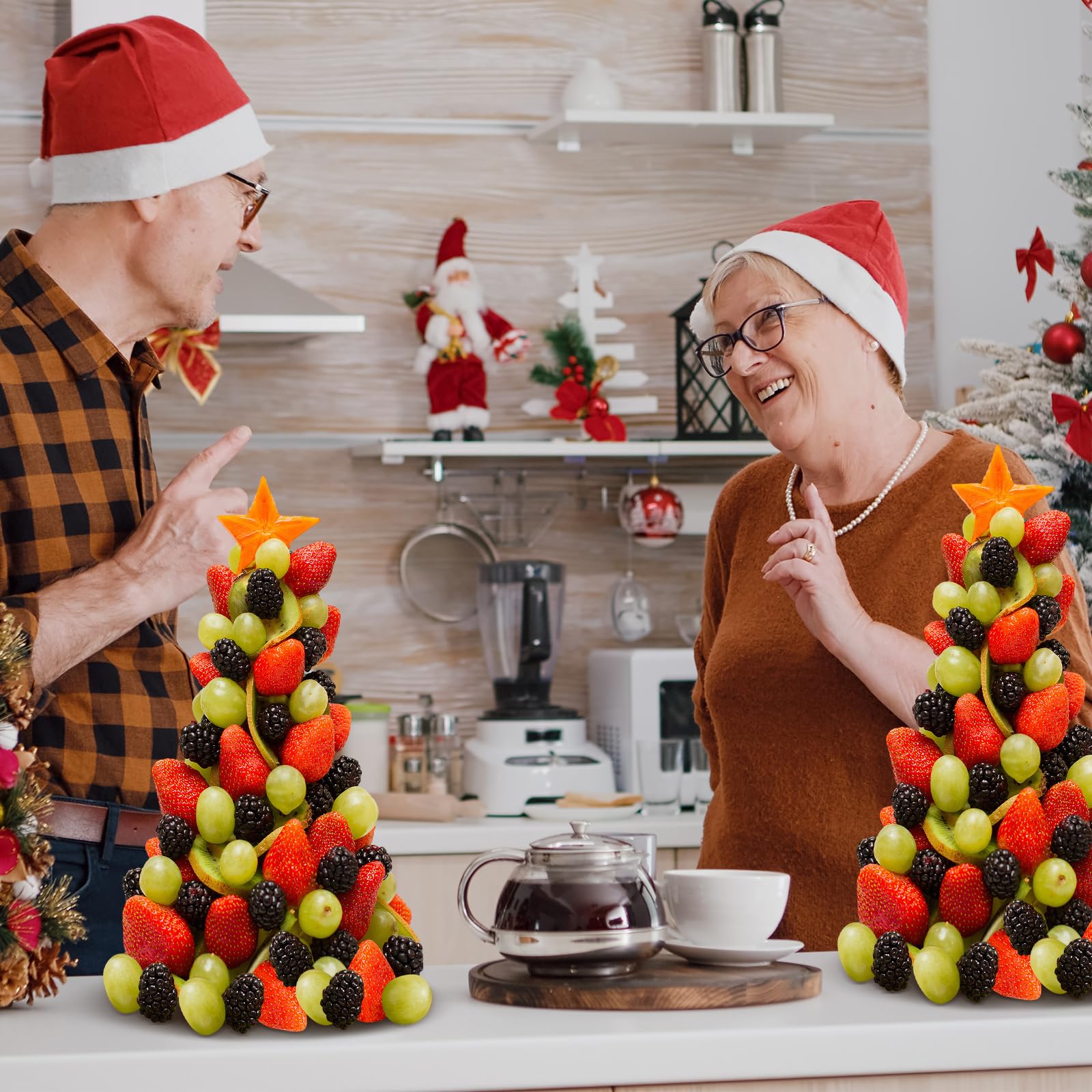 904 Stück Schaumstoffkegel zum Basteln mit 900 Zahnstochern aus Bambusholz, 4 Weihnachtsbaum-Schaumstoffkegel, Bastelbedarf, Kegel zum Basteln für Party, Snacks, Zuhause