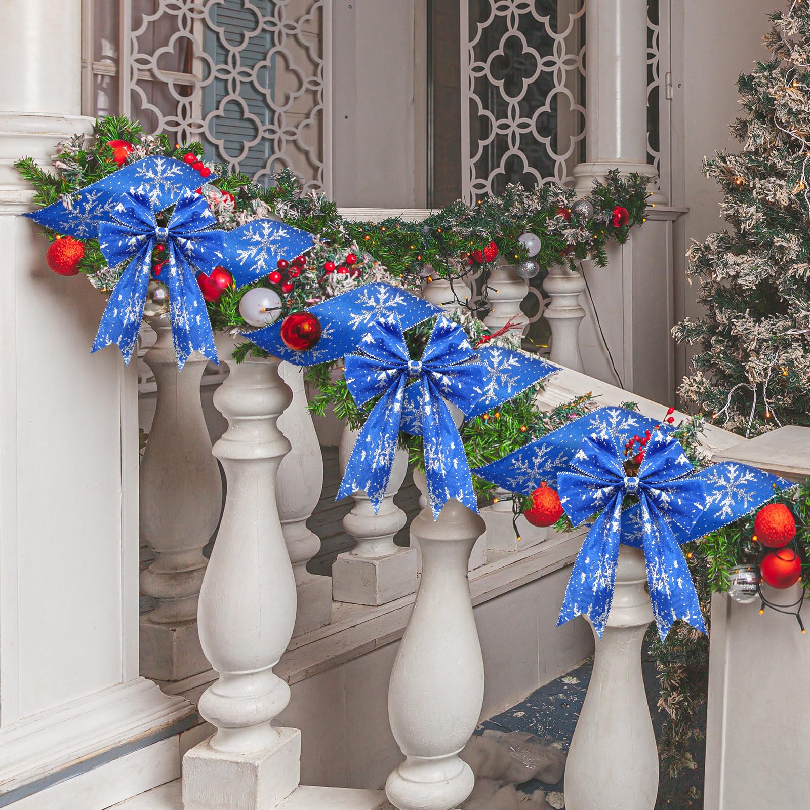 Ruban De Noël à Paillettes Métalliques Pour Emballage Cadeau, 6,3 Cm X 9,1 M, Pour Sapin De Noël, Guirlande, Couronne, Loisirs Créatifs, Décorations De Noël, Décoration De Fête (argenté