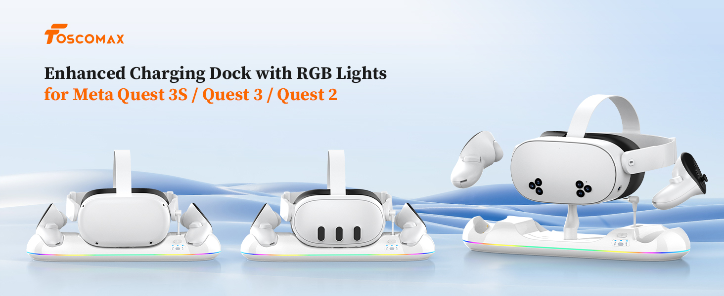 Amazon.com: Foscomax Charging Dock for Meta Quest 3S/3/2, 20W