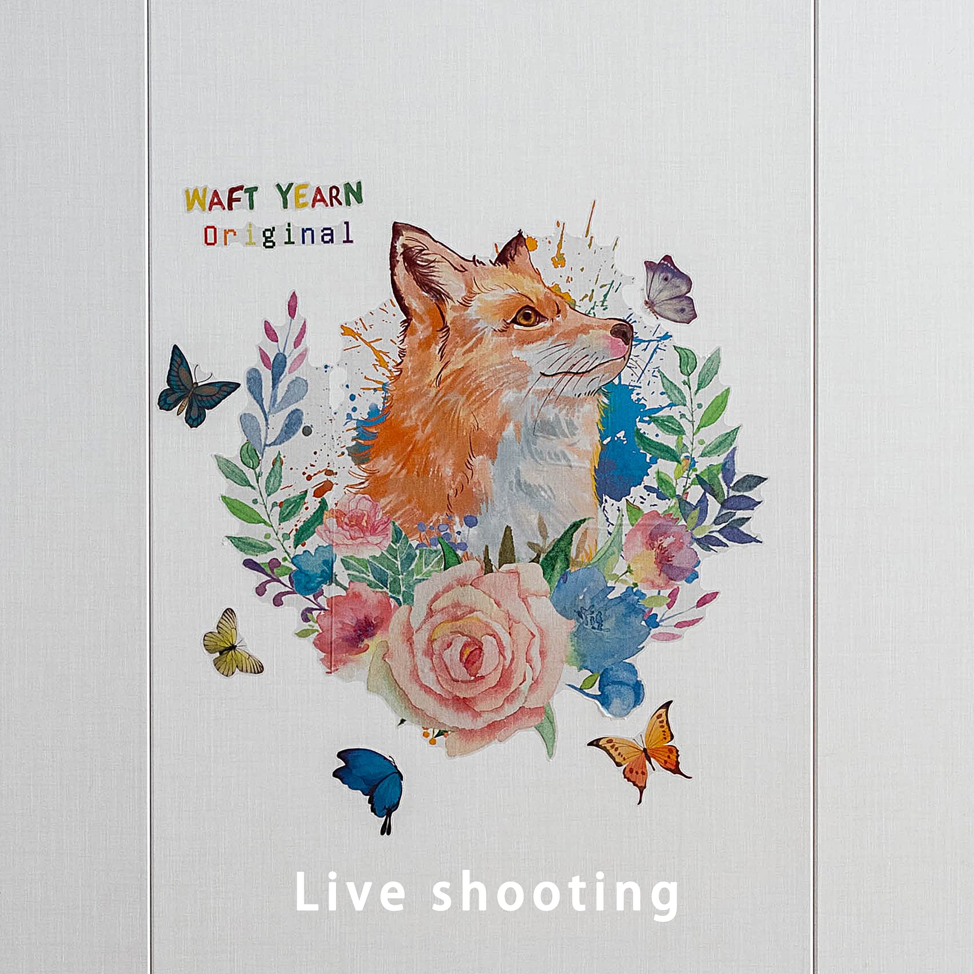WAFT YEARN Watercolor Fox & Butterfly Wall Decals - Nursery, Kids Room, Living Room Decor Stickers - View #7