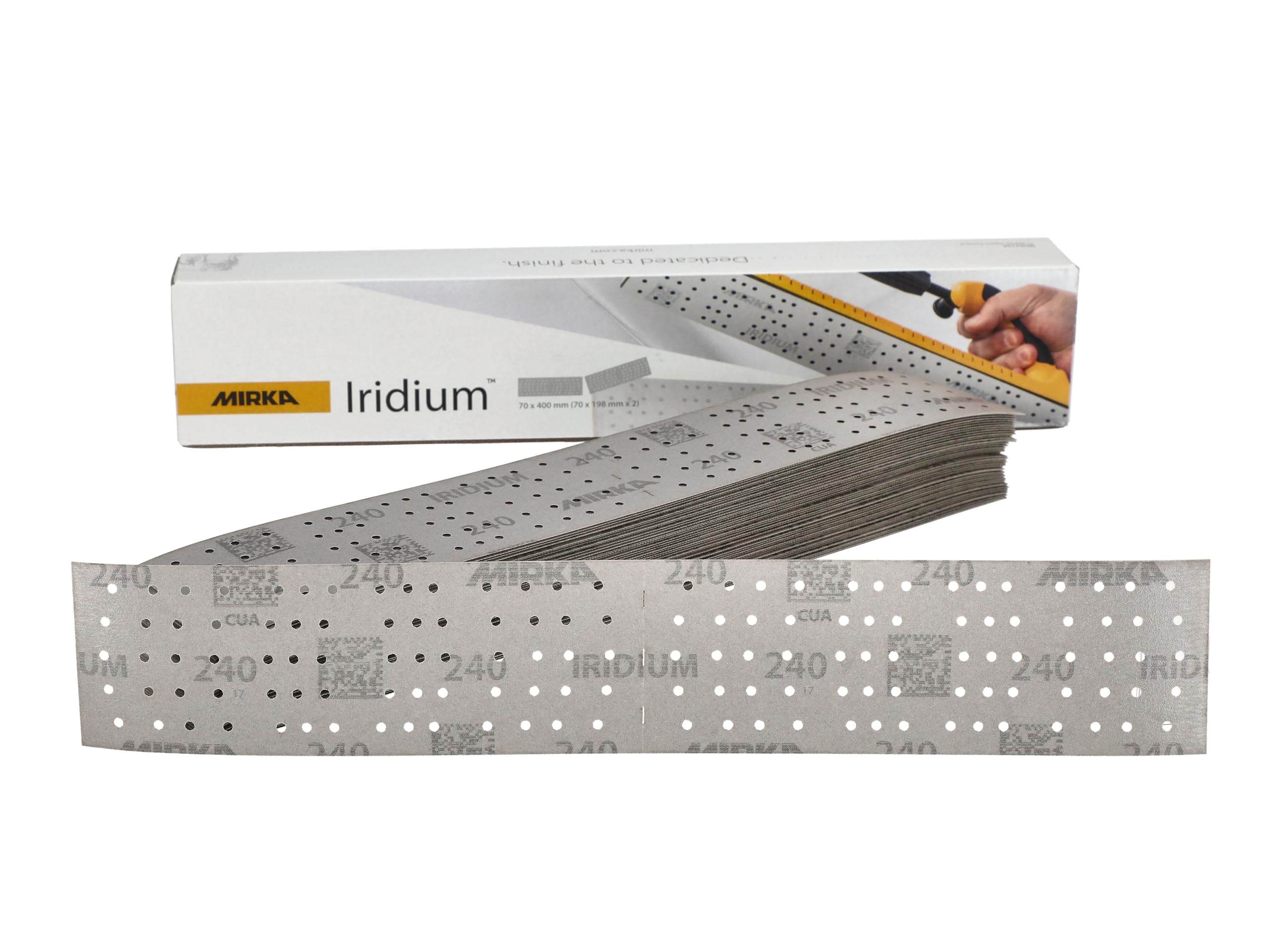 Mirka Abrasive Sheets Iridium Sandpaper 70x400mm Grit 240 50 pcs
