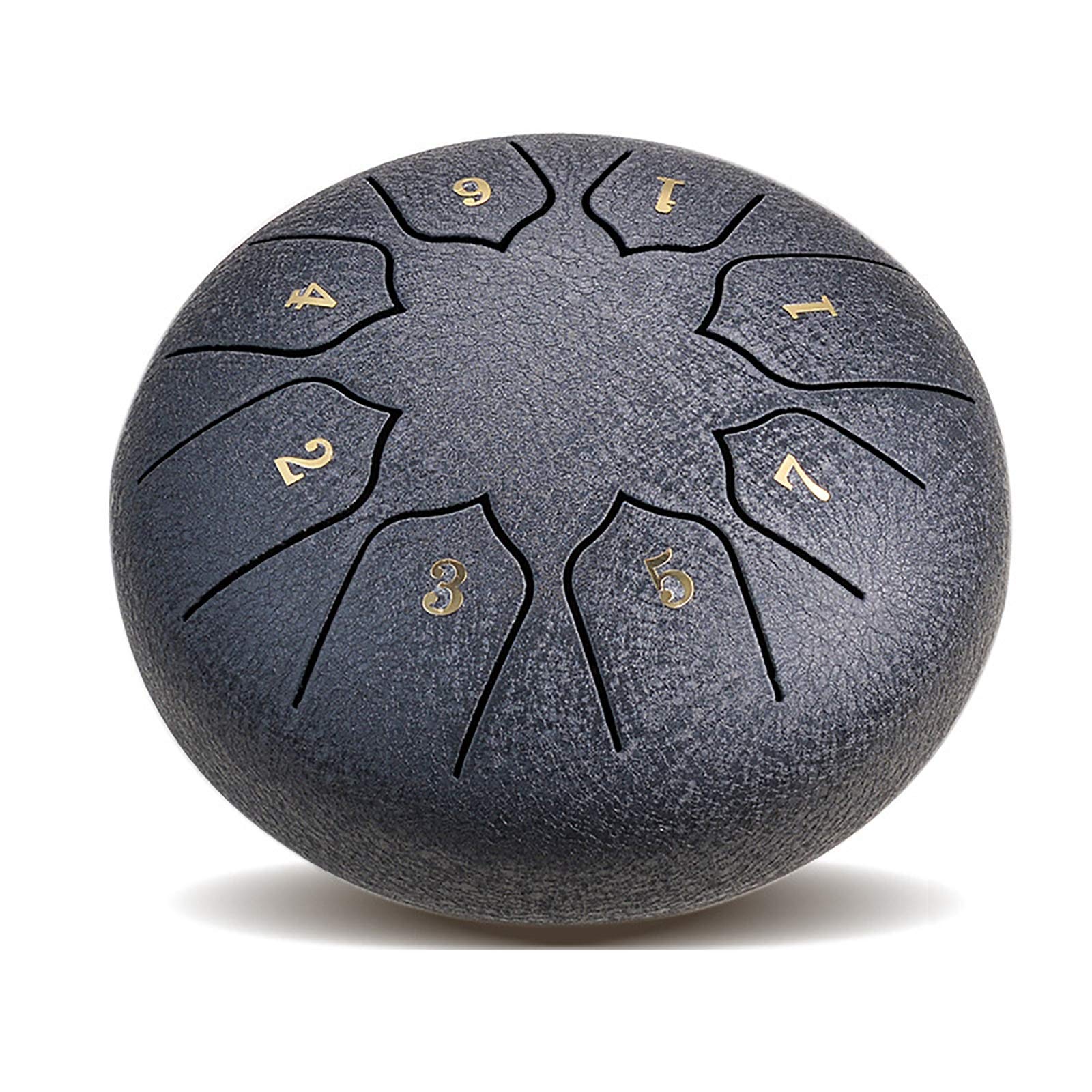 Mini tambour de langue en acier, instrument de percussion à tambour à main 8 notes de 6 pouces avec sac de voyage et baguettes, adapté à l'illumination musicale des enfants, au yoga