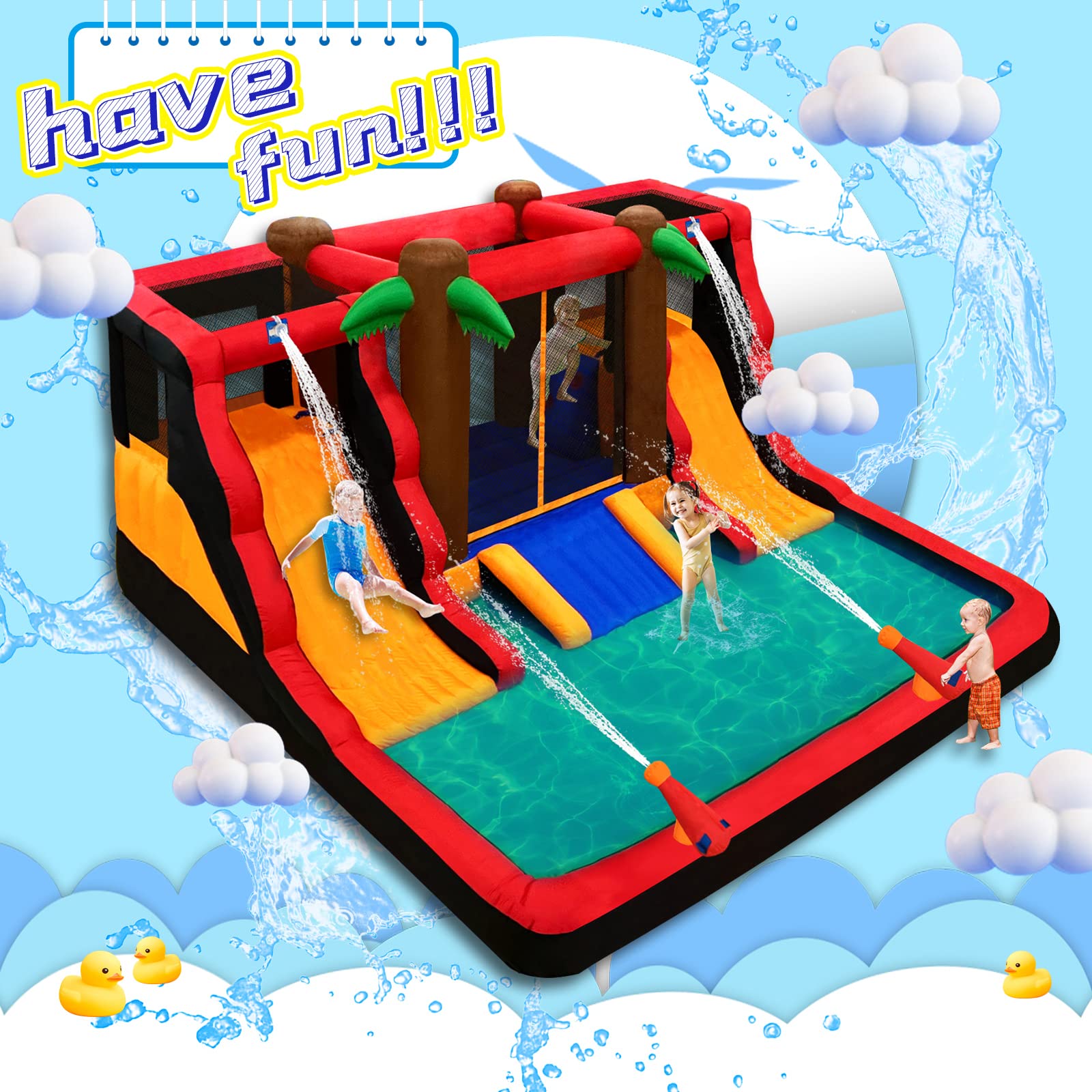 Buy MEIOUKA Inflatable Water Park Bounce Houses with 950W Blower Water
