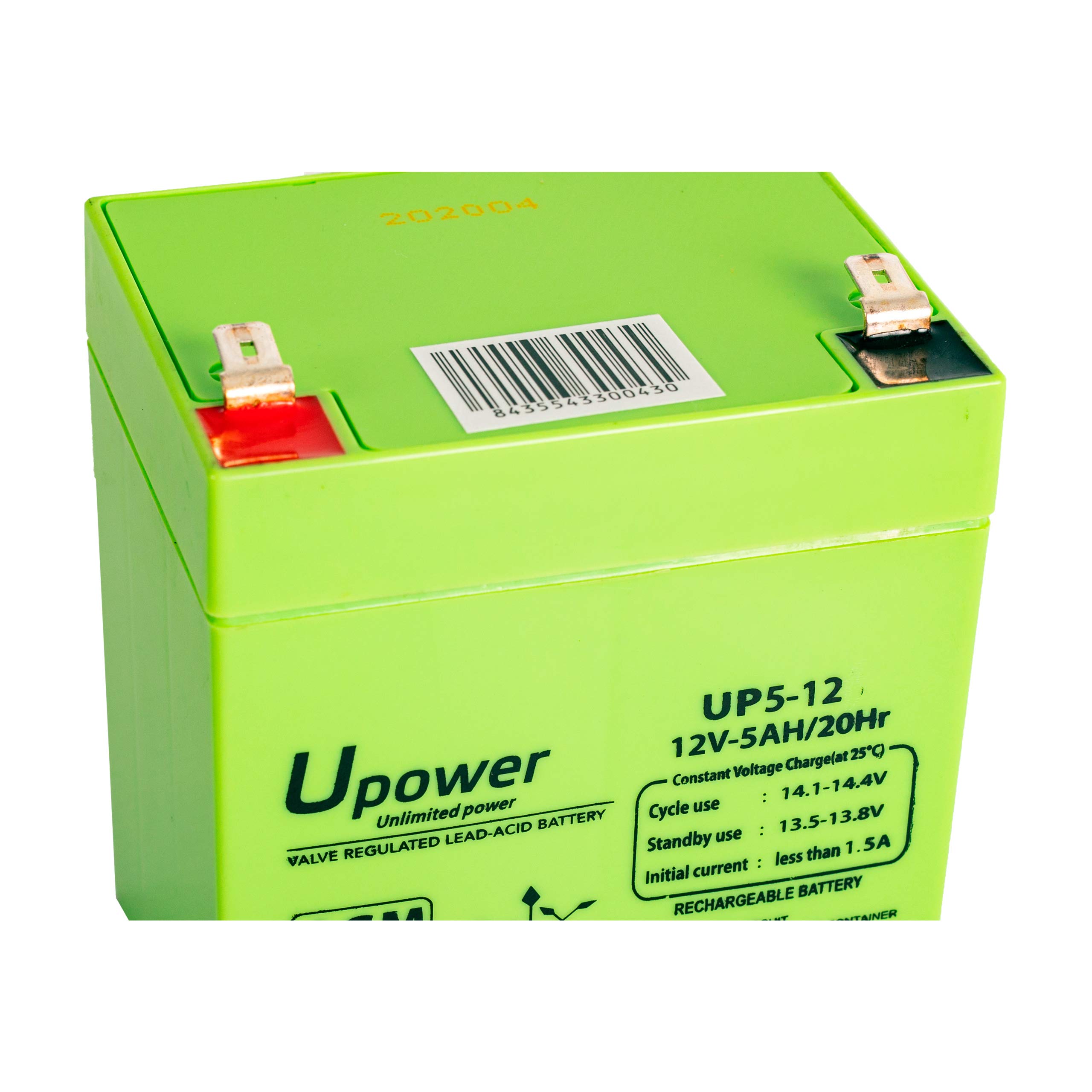 U-Power - Batería piombo AGM Sigillata 5Ah 12V - Faston F2 6.3mm