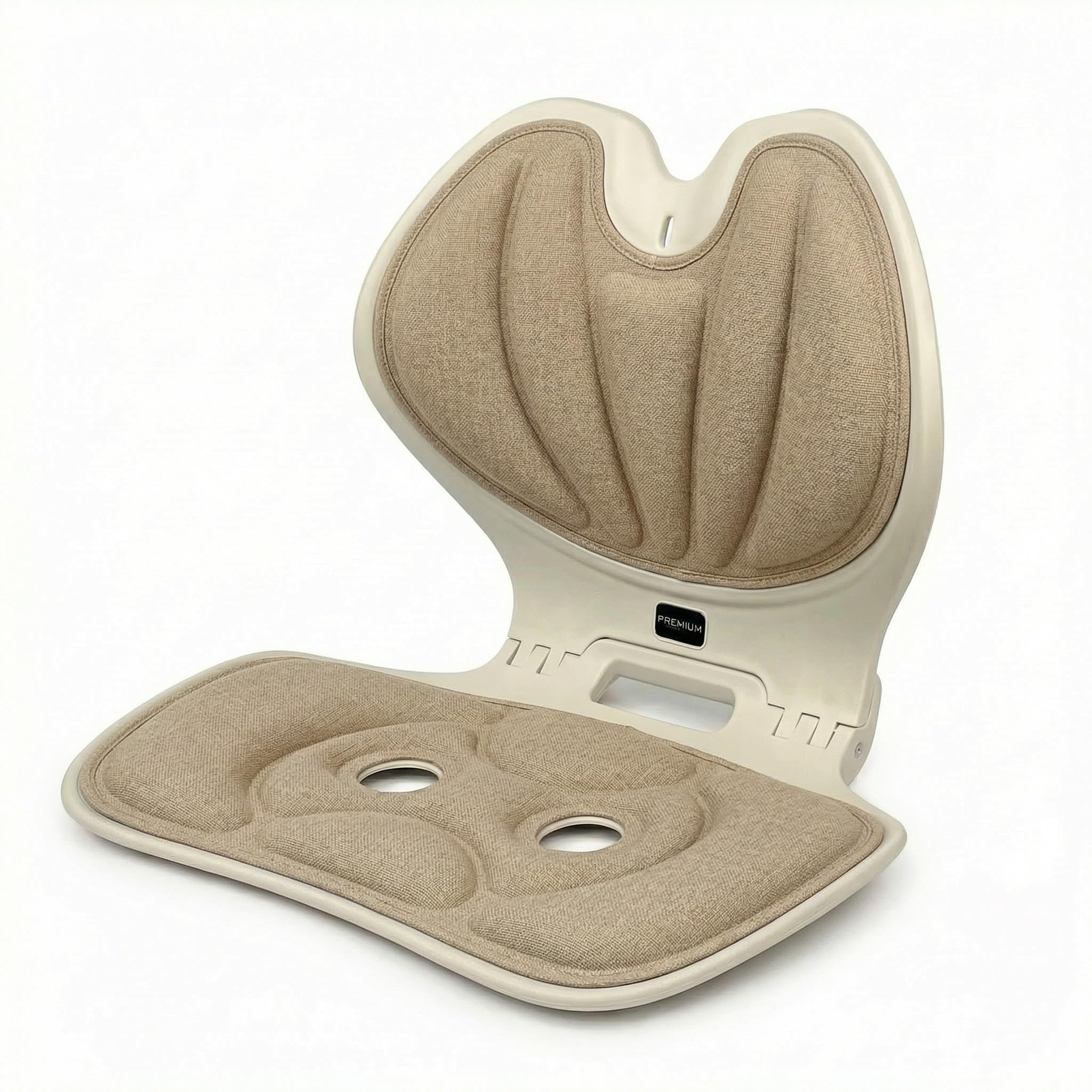 Siège Pliable avec Dossier Premium 200 kg · Support Intégré et Base Stable · Léger et Portable 1,15 kg · Mousse ou Gel · Idéal pour Bancs, Gradins et Extérieur (Mousse Rembourrée, Beige)