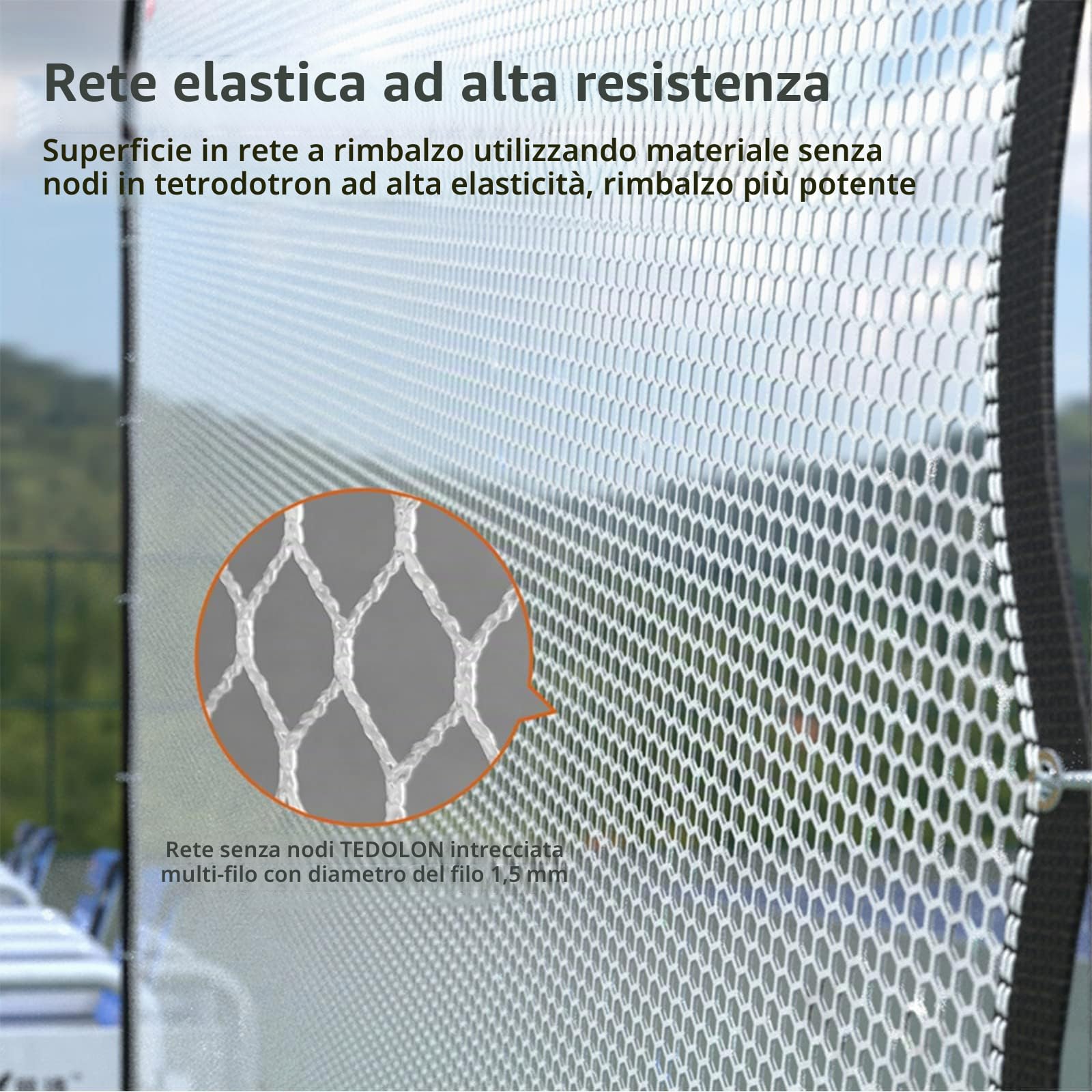Rete Da Tennis 9,5 X 7 Piedi - Muro Da Allenamento Per Rimbalzo Con Tabellone Per Racchetta, Palla Sportiva, Pickleball e Allenamento All'aperto