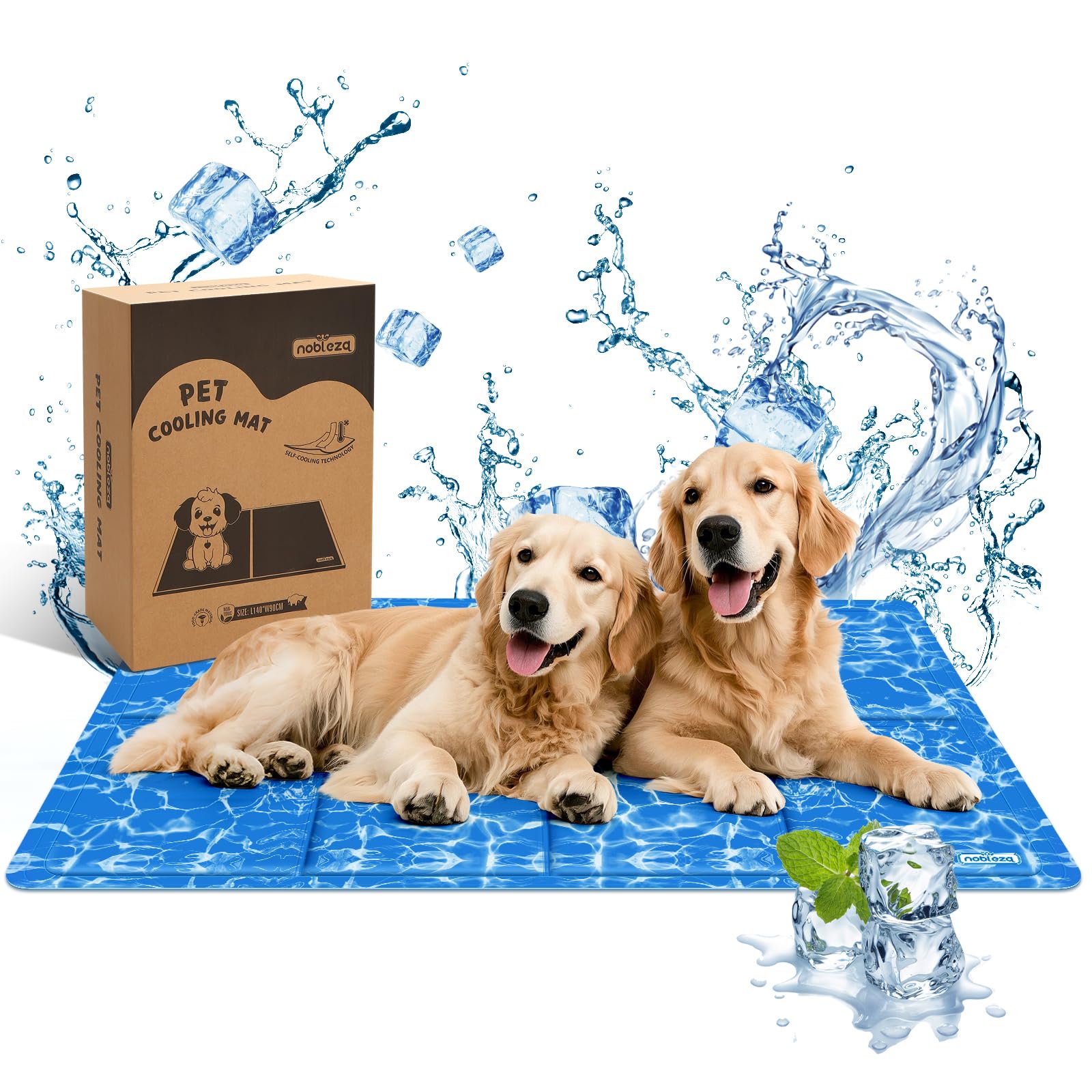Nobleza - Tappetino Refrigerante in Gel per Cani, Gatti e Animali Domestici, Non tossico. 140 * 90 cm, XXXL