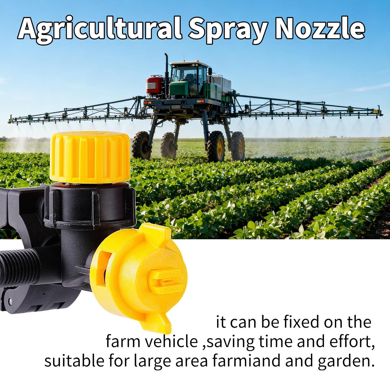 Agricultural Misting Nozzles 2Pcs External Thread Agricultural Sprayer Fan Shaped Spraying Nozzle for Agriculture Watering Lawn Garden Includes 2 Conversion Interfaces Upgraded Version