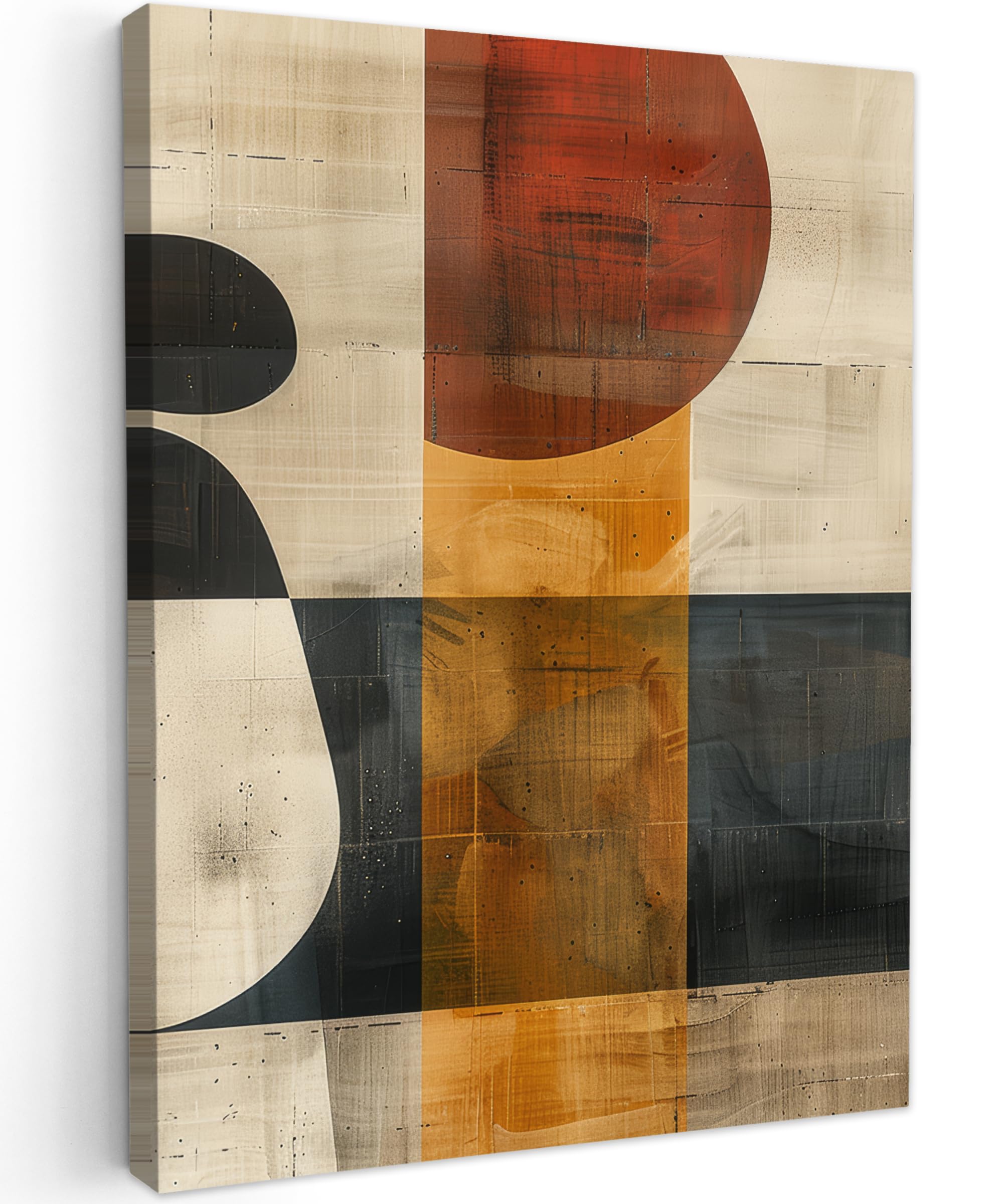 MuchoWow© Canvas Wall Art 20"x28" / 50x70 cm Decor Paintings Print framed on Canvas Pictures for Hallway Modern - Art - Beige - Industrial — image 1
