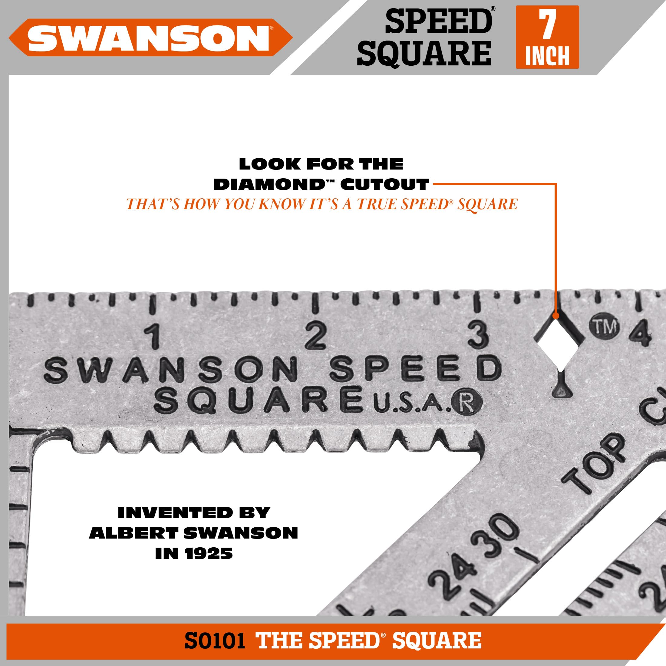 Swanson Speed® Square, 7 in. Aluminum Layout Square with Blue Book (S0101) — Amazon image 6