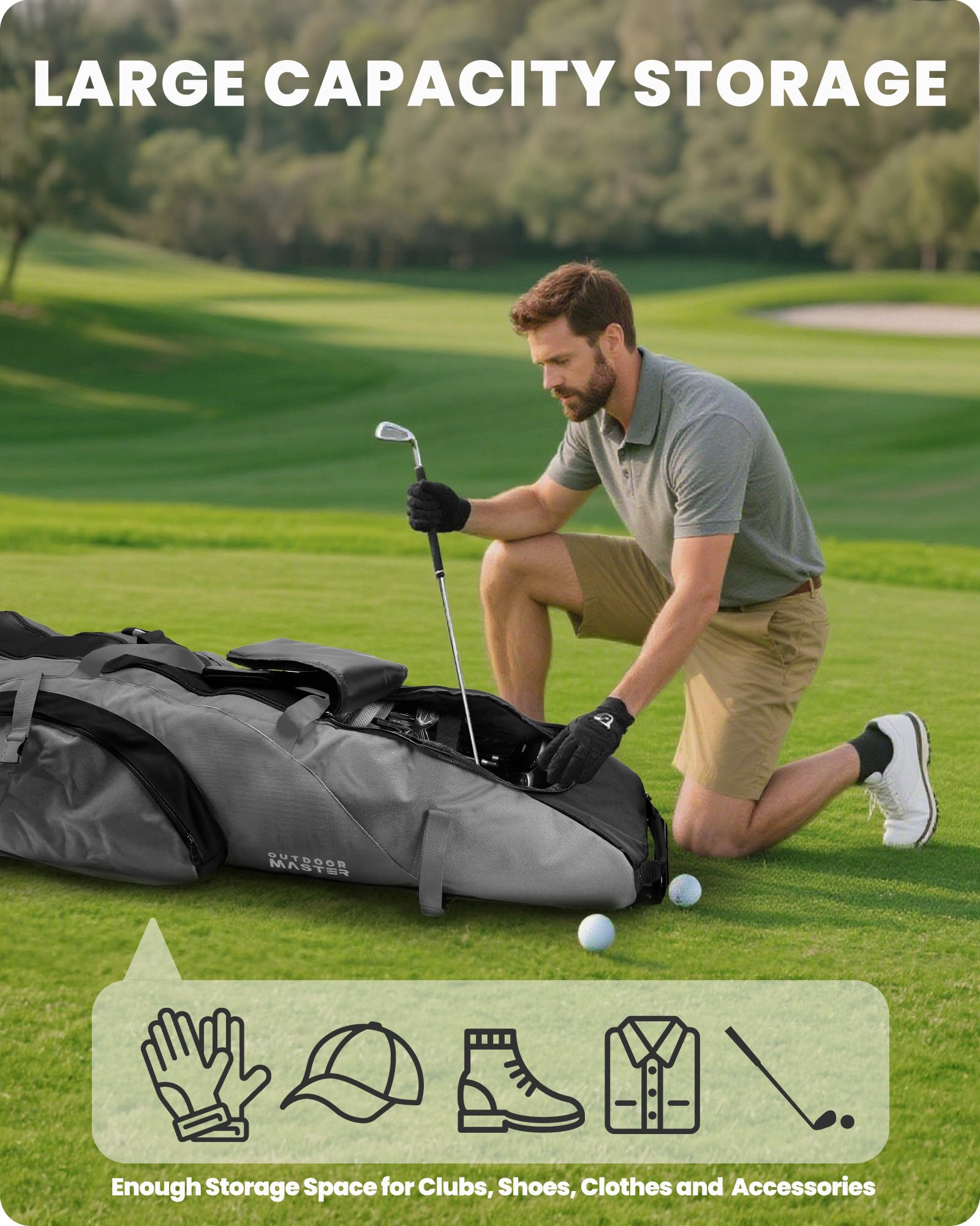 Amazon | (アウトドアマスター) OutdoorMaster パッド入りゴルフクラブ