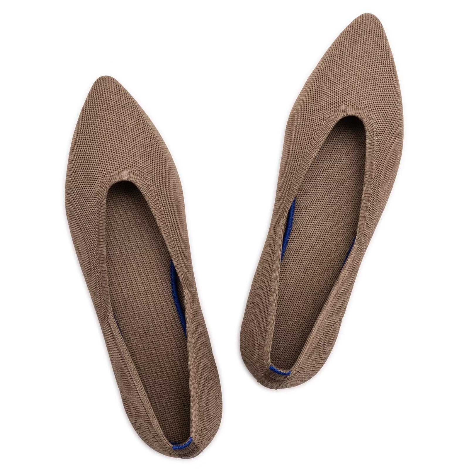 Frank Mully Womens Pointed Toe Flats Knit Dress Shoes Comfort Women Shoes Slip On Shoes for Woman Classic Softable Shoes Low Wedge