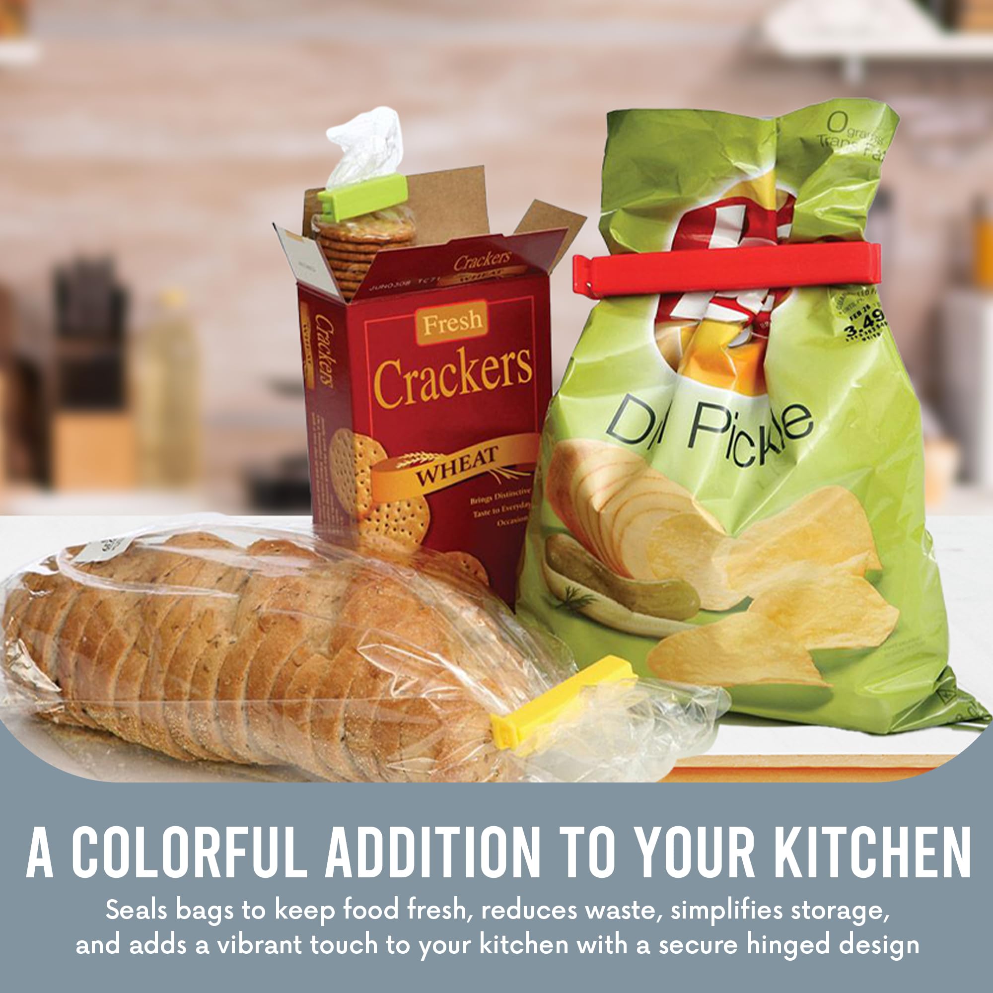 LINDEN SWEDEN Twixit! Bag Clips - Set of 15 - Keep Food Fresh, Prevent Spillage - Great for Storage and Organization - Microwave, Freezer and Dishwasher-Safe - BPA-Free