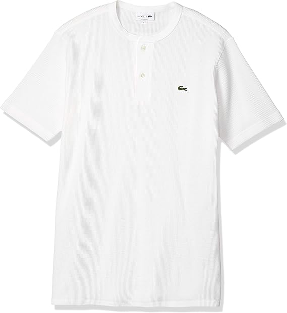 Amazon | [ラコステ] Tシャツ [公式] ヘンリーネックワッフル