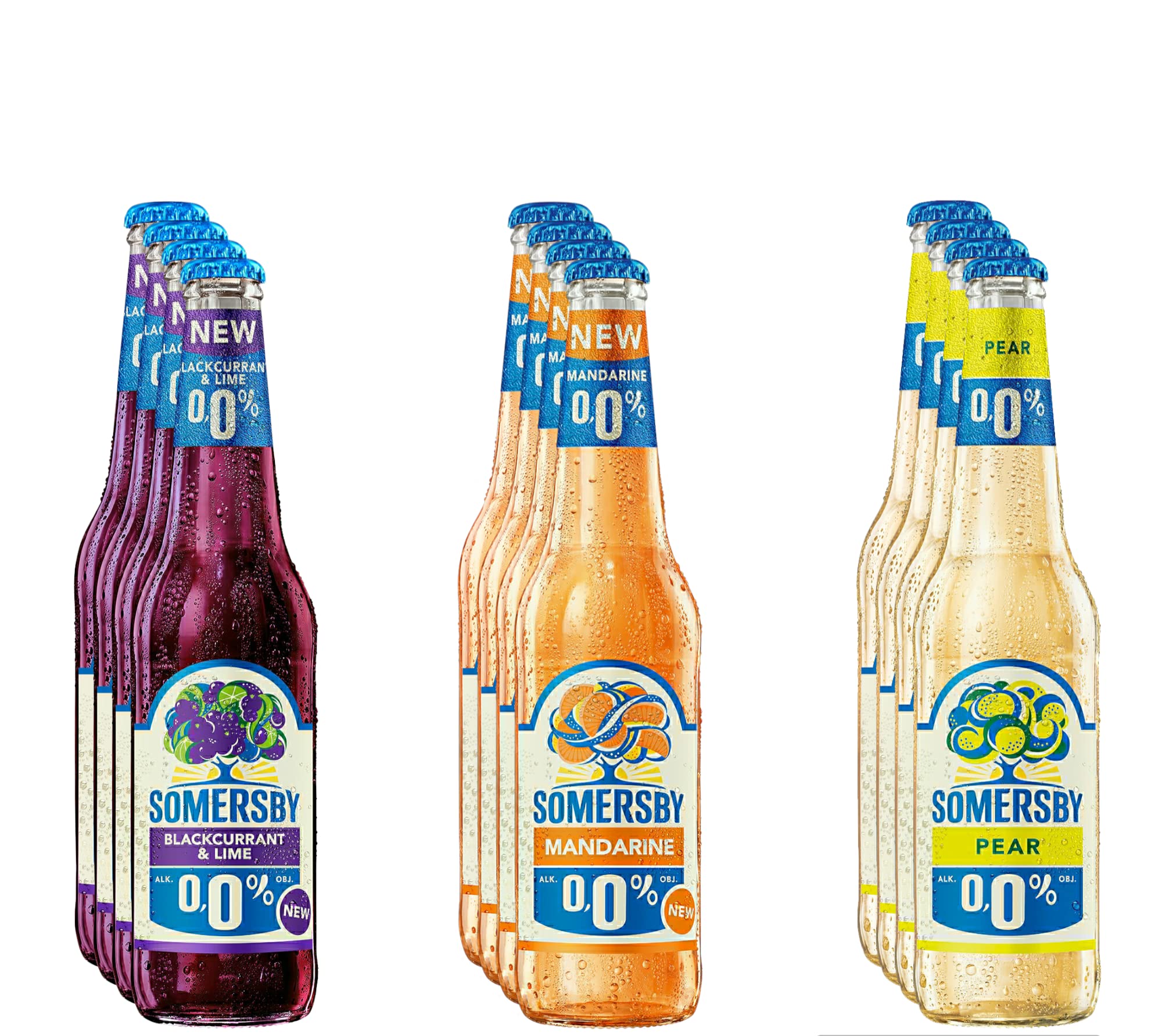 Somersby Mixpaket alkoholfrei 4 x 0,4l Blackcurrant Mandarine Birne
