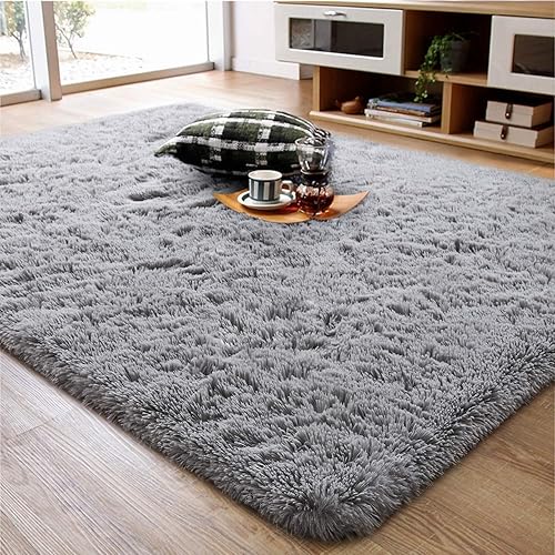 Miniatura 23 de Ompaa Alfombra Esponjosa, Alfombras de Área Súper Suaves y Peludas para Dormitorio y Sala de Estar - 6' x 9' Alfombra Grande de Felpa Peluda Shag