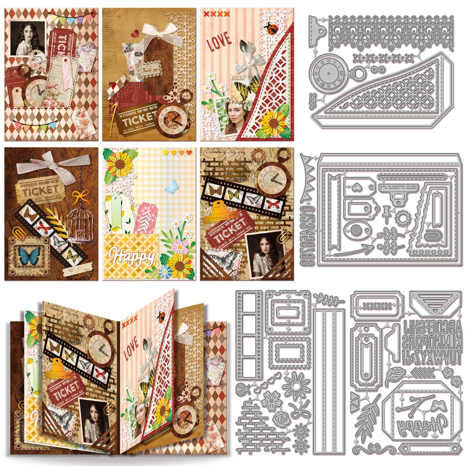 Matrices de découpe GLOBLELAND en métal pour réussir vos lettres et chiffres en scrapbooking