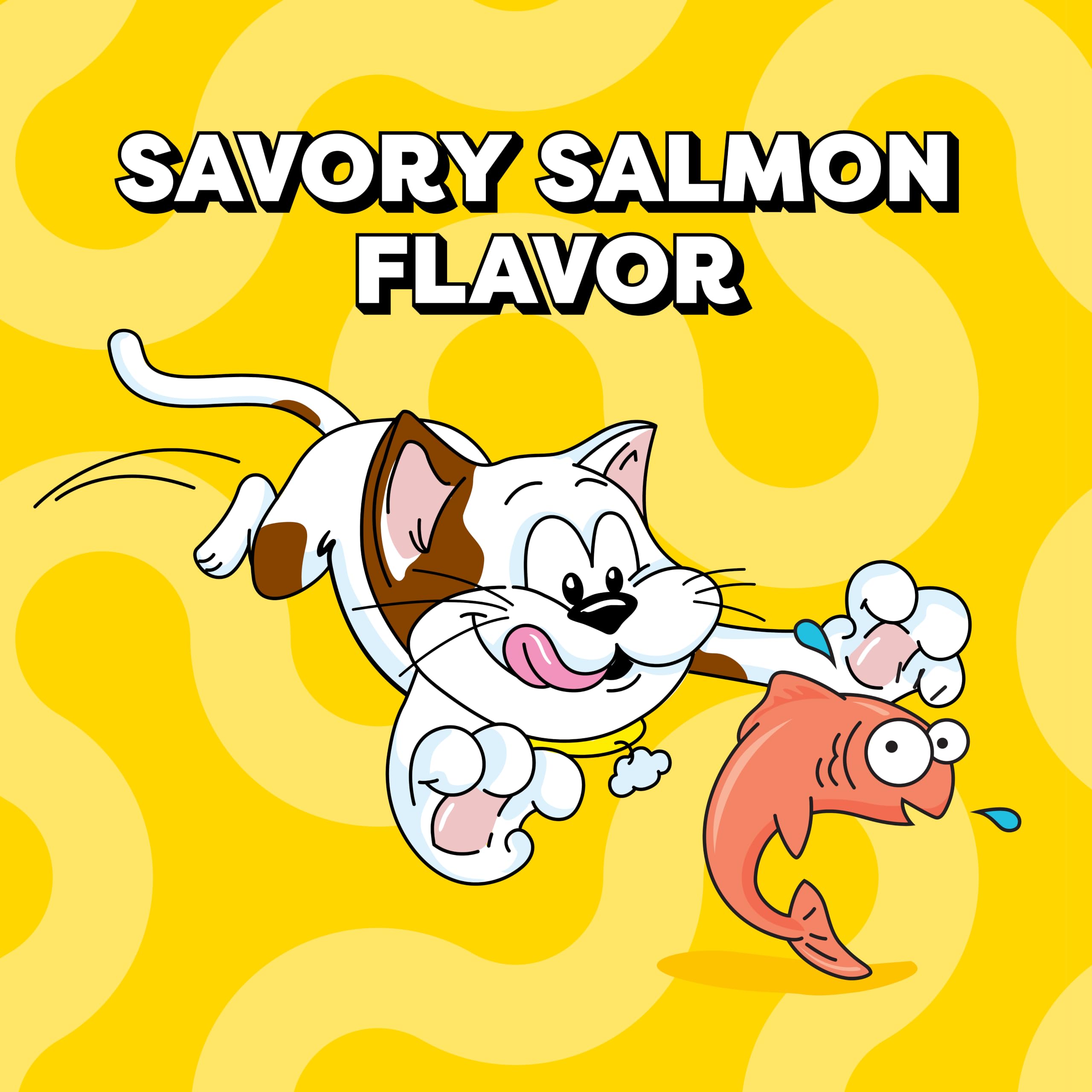Temptations Jumbo Stuff Crunchy and Soft Cat Treats Savory Salmon Flavor, 2.5 oz. Pouch (Pack of 12)