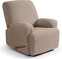 Vista 28 de Ruaozz Fundas de sofá reclinable, fundas para sillas reclinables, fundas de sofá para sofás reclinables con bolsillos, lavables, protector de Gris