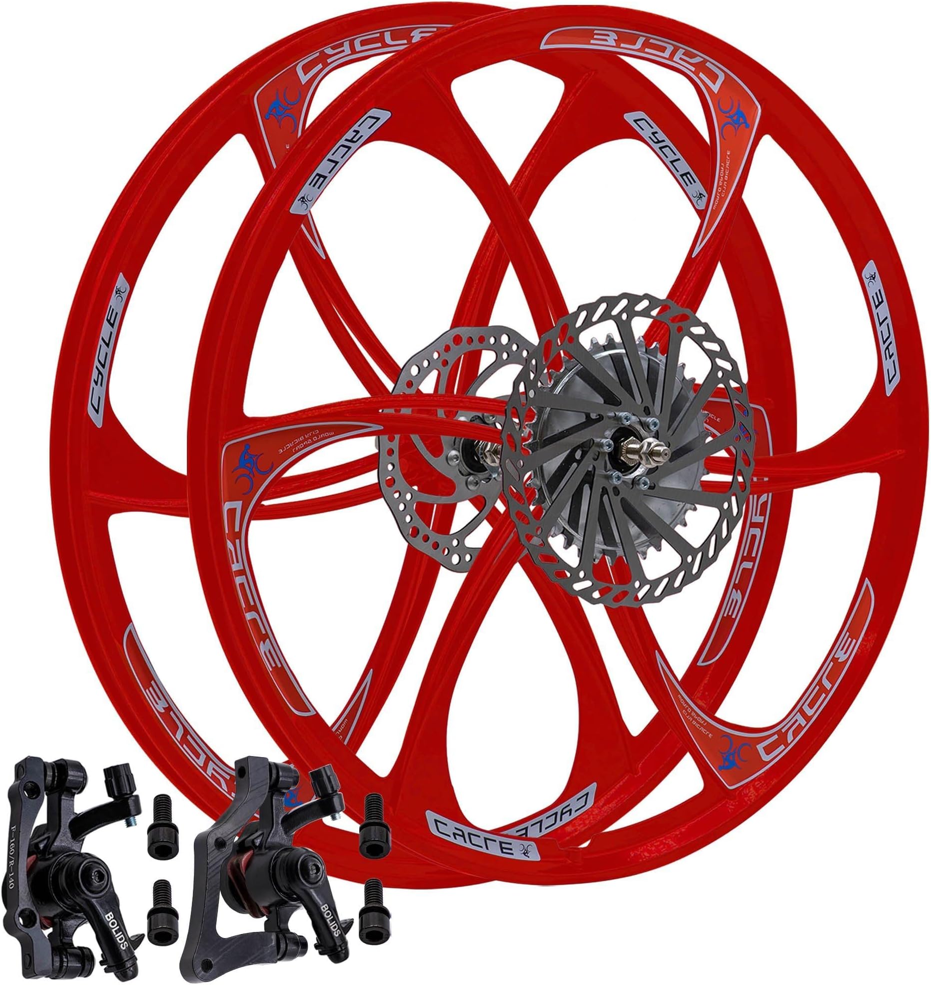 BBR Tuning 26 Inch Heavy Duty Front Mag Wheel for Mountain Bikes, Beach Cruisers, Hybrid Bikes and Motorized Bicycles